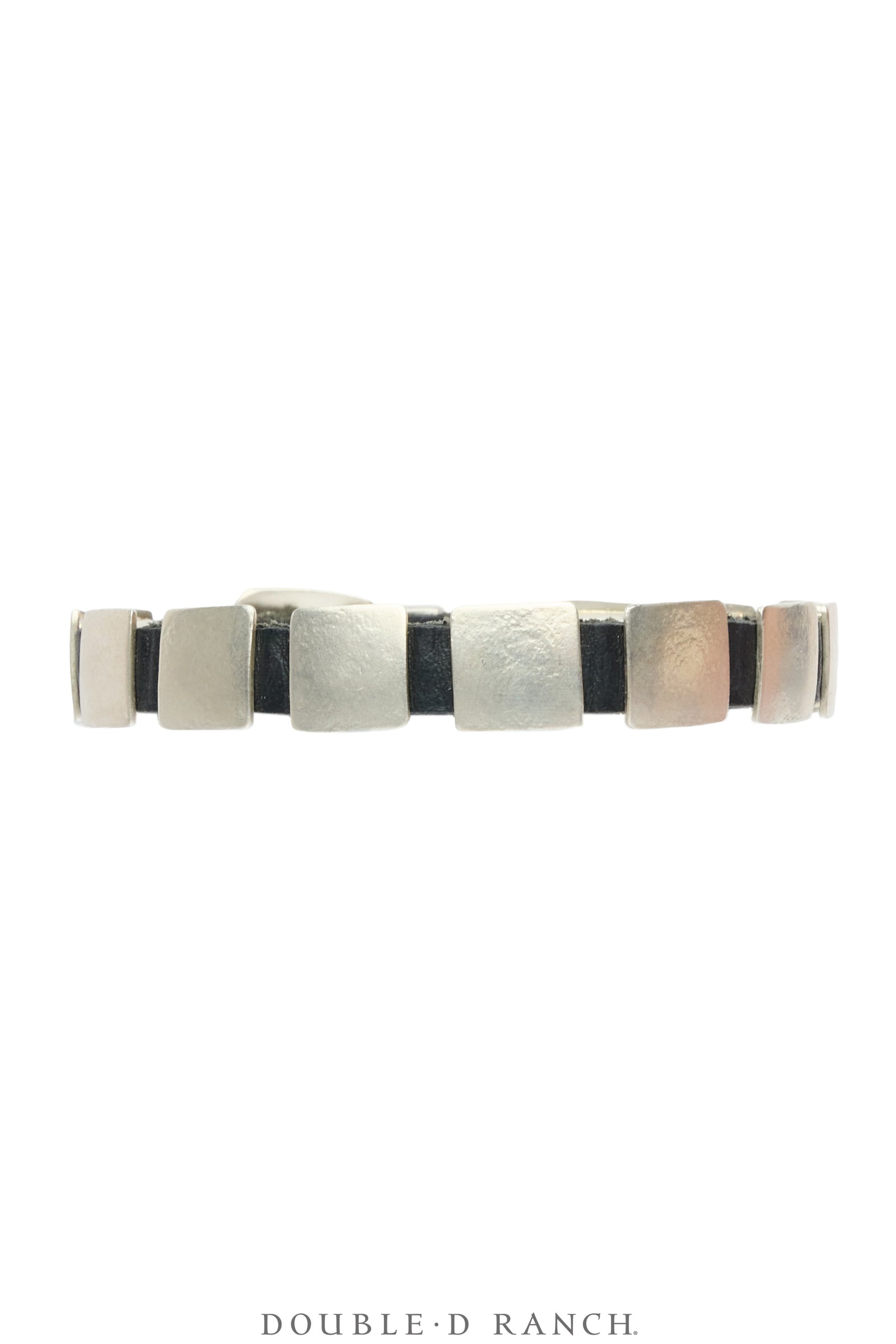 Bracelet, Leather Strap, Sterling Silver, Conchos, Contemporary, 4206