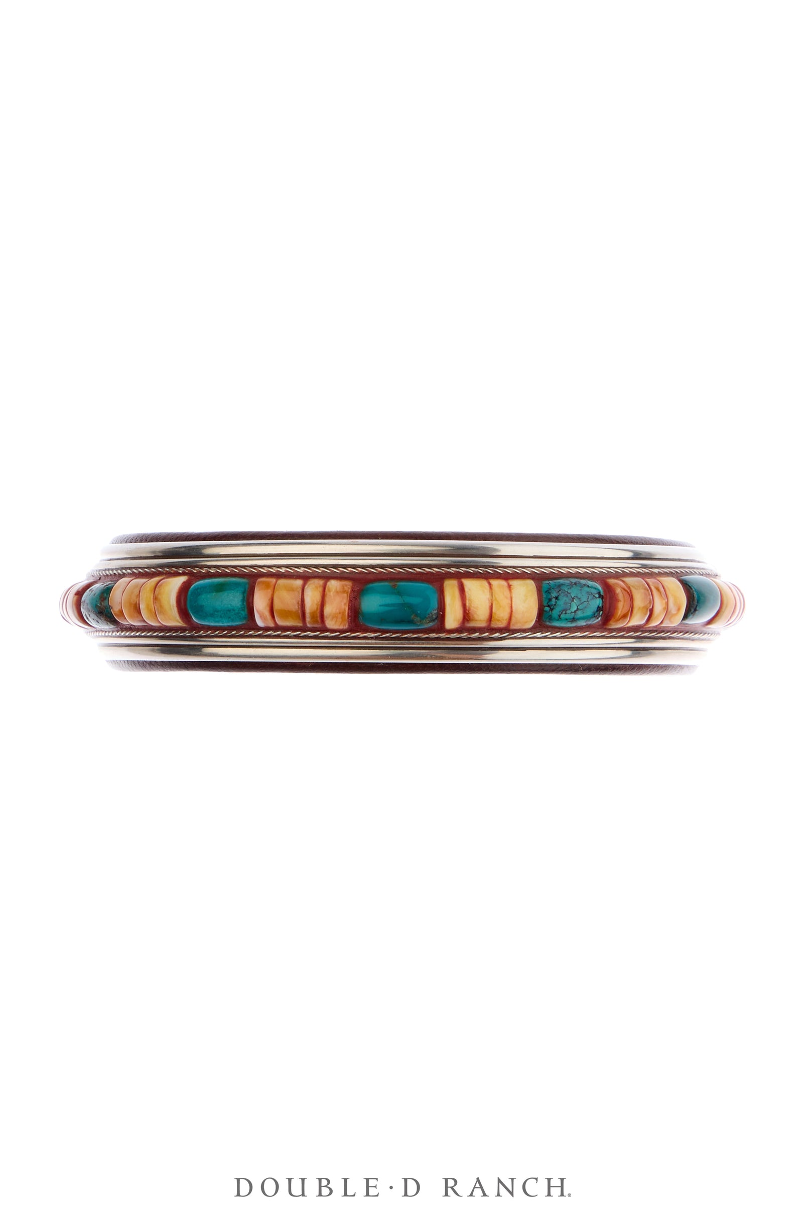 Cuff, Inlay, Spiny Oyster & Turquoise, Leather Lined, Artisan, Contemporary, 4217