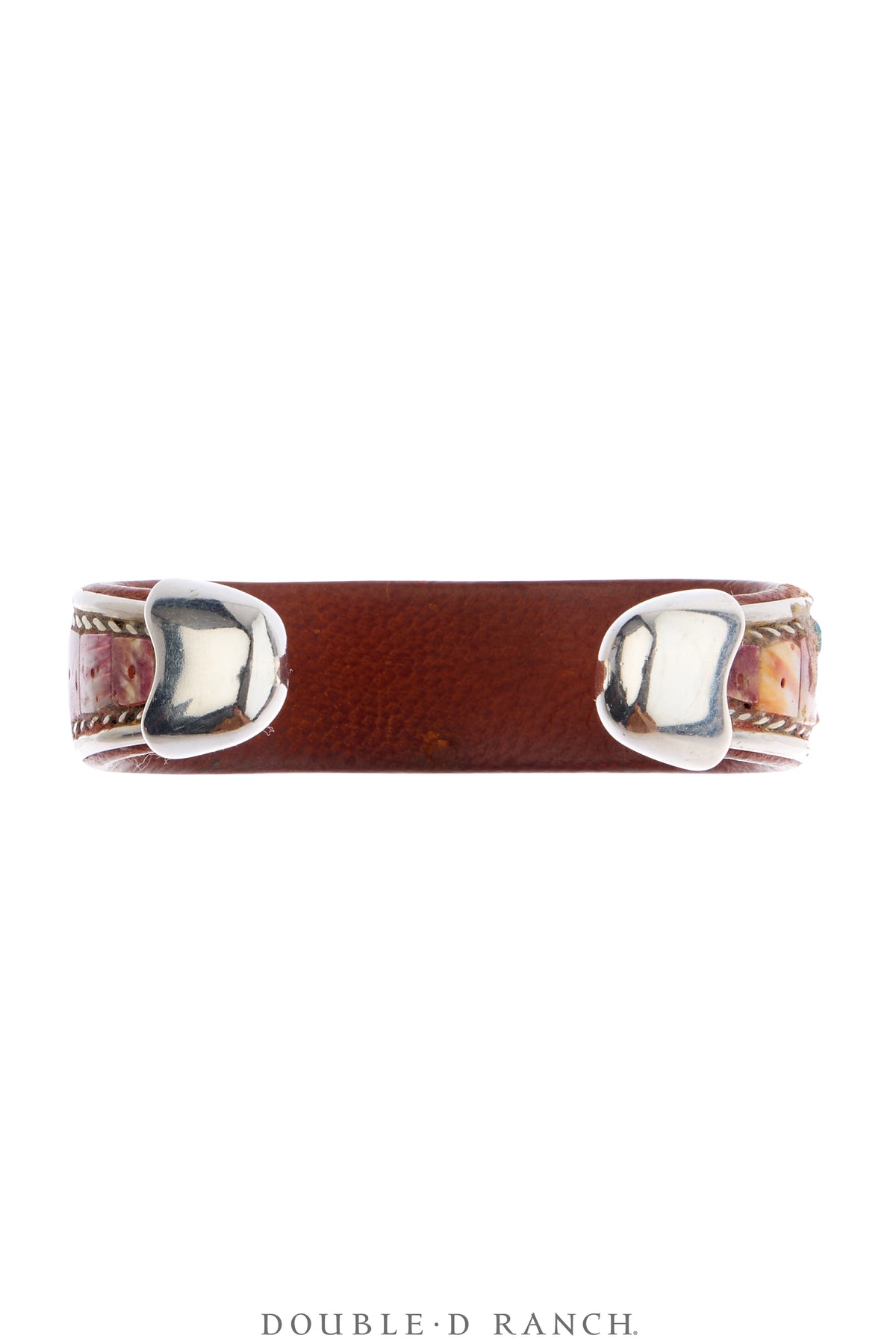 Cuff, Inlay, Turquoise & Spiny Oyster, Leather Lined, Artisan, Charlie Favour, Contemporary, 4222