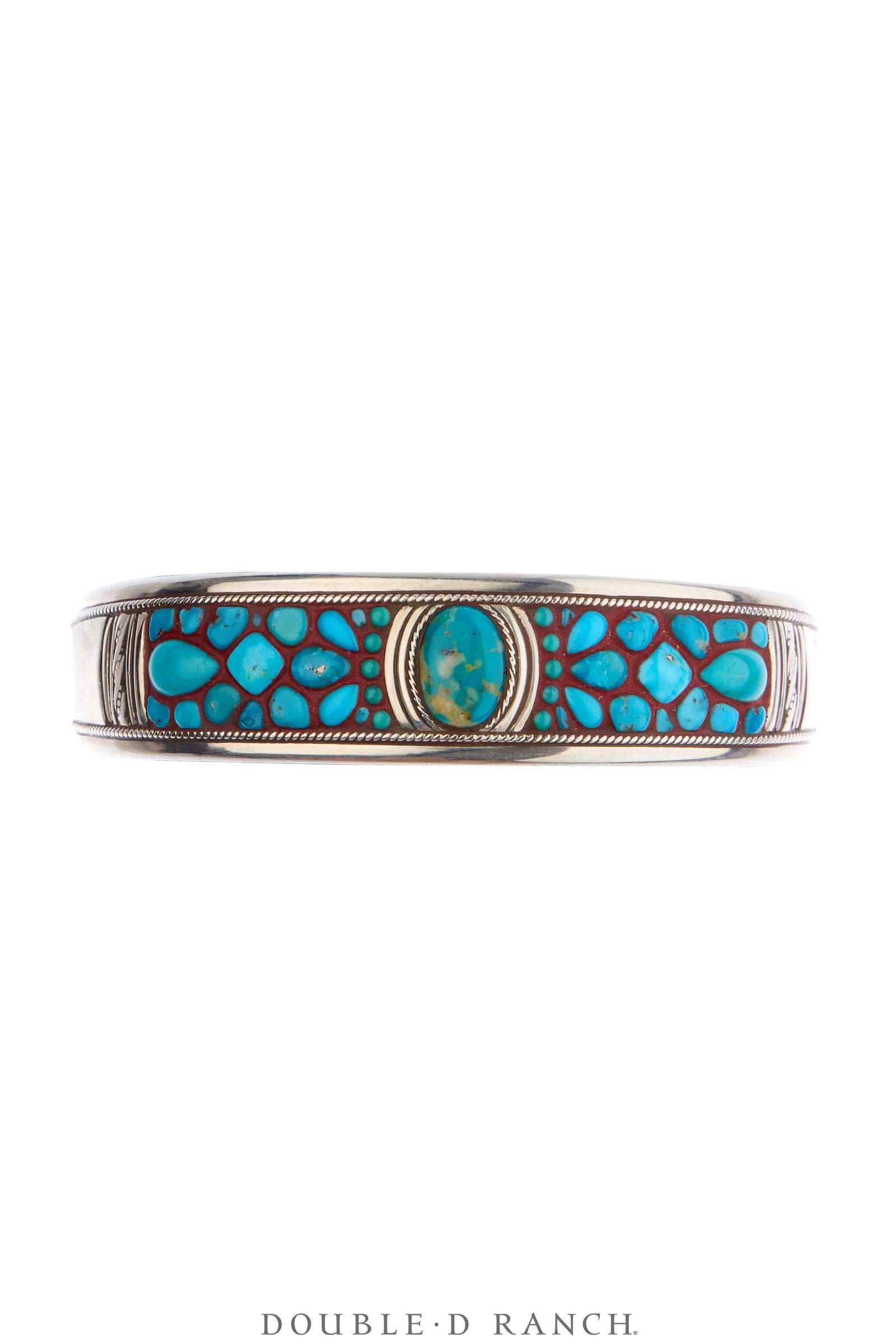 Cuff, Inlay, Turquoise, Leather Lined, Artisan, Contemporary, 4231