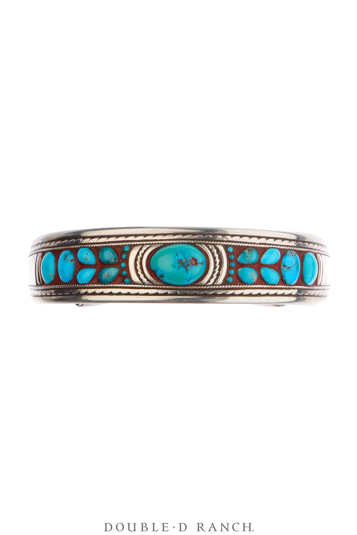 Cuff, Inlay, Turquoise, Leather Lined, Artisan, Contemporary, 4232