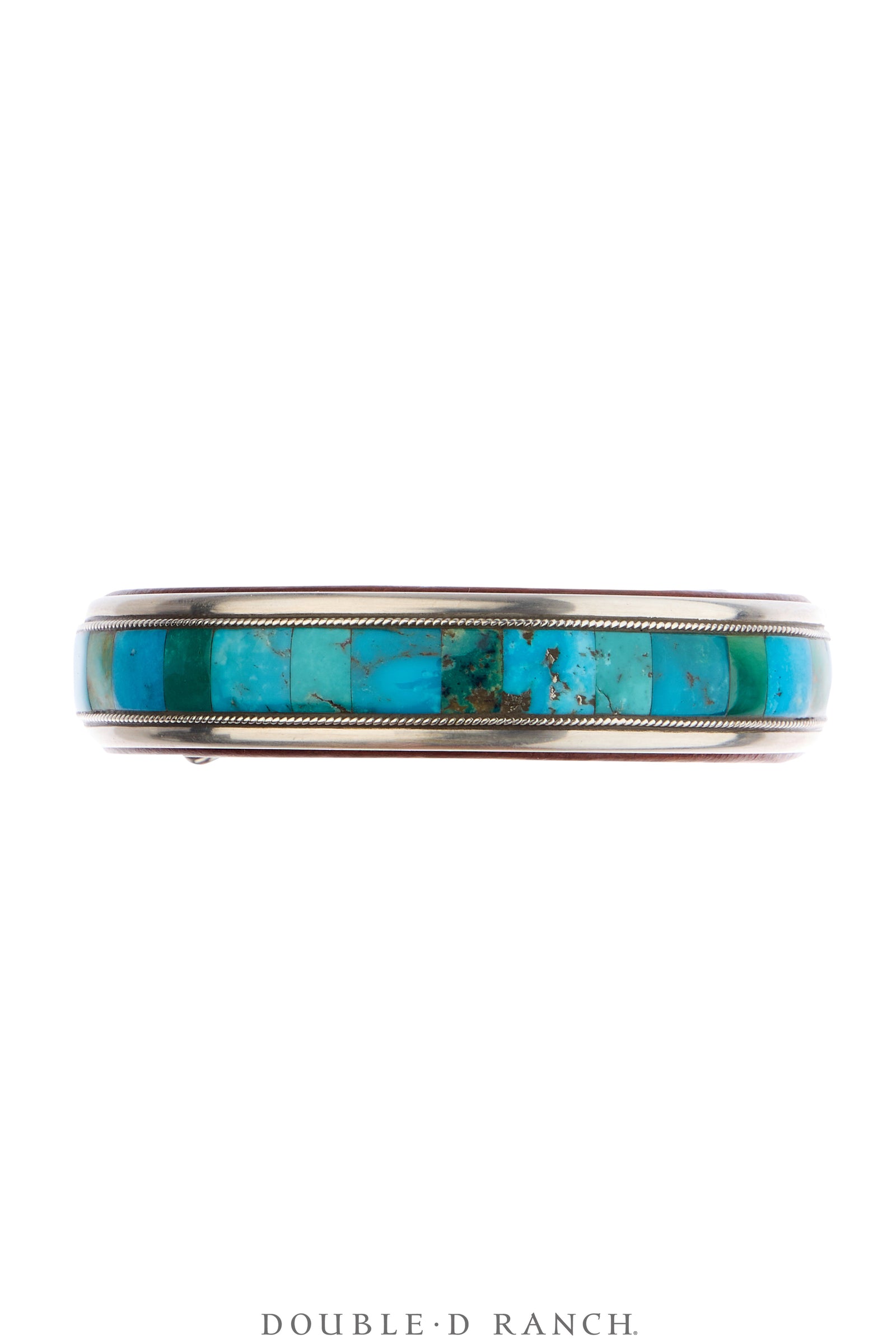 Cuff, Inlay, Turquoise, Leather Lined, Artisan, Contemporary, 4235
