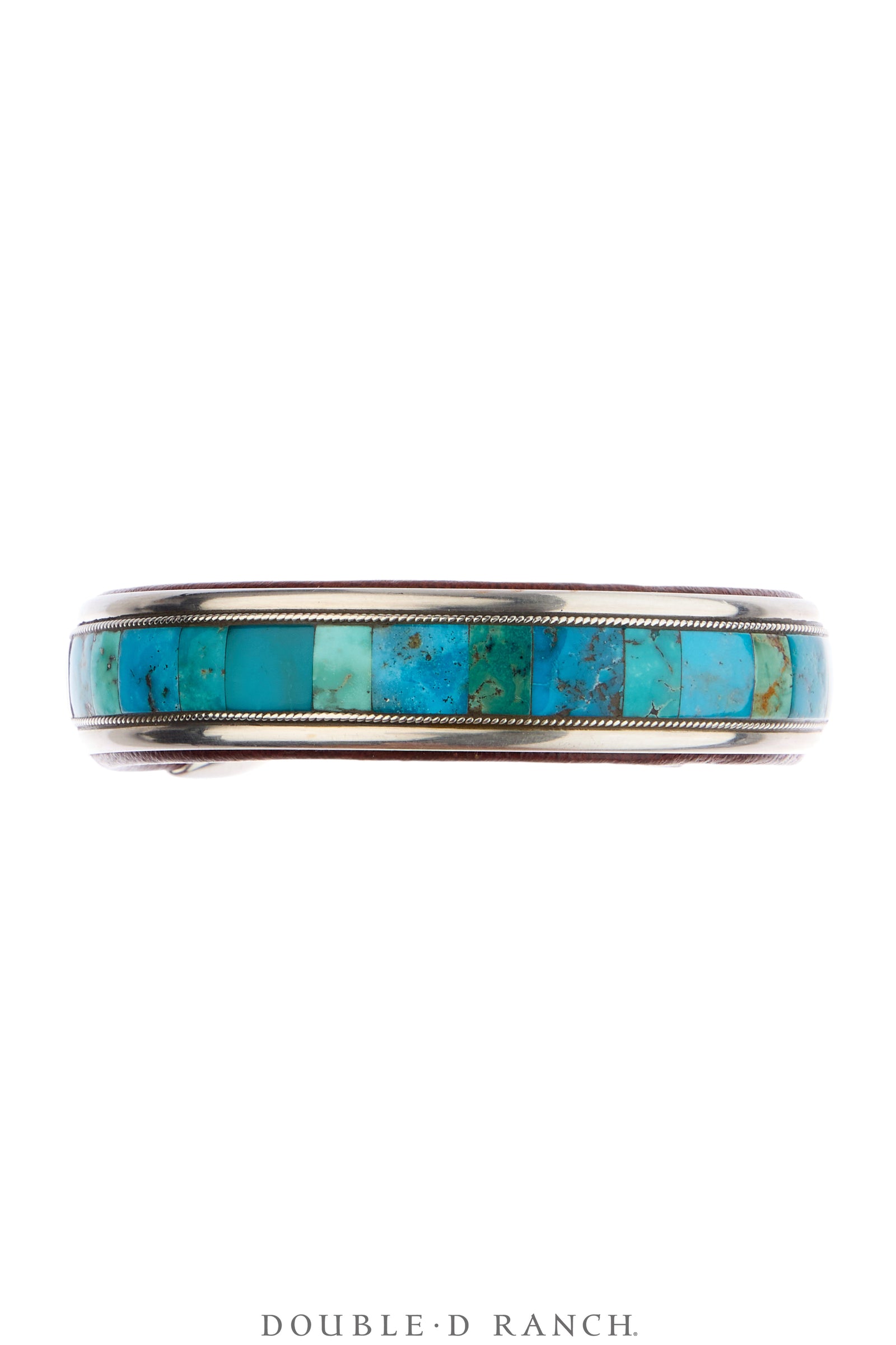 Cuff, Inlay, Turquoise, Leather Lined, Artisan, Contemporary, 4236