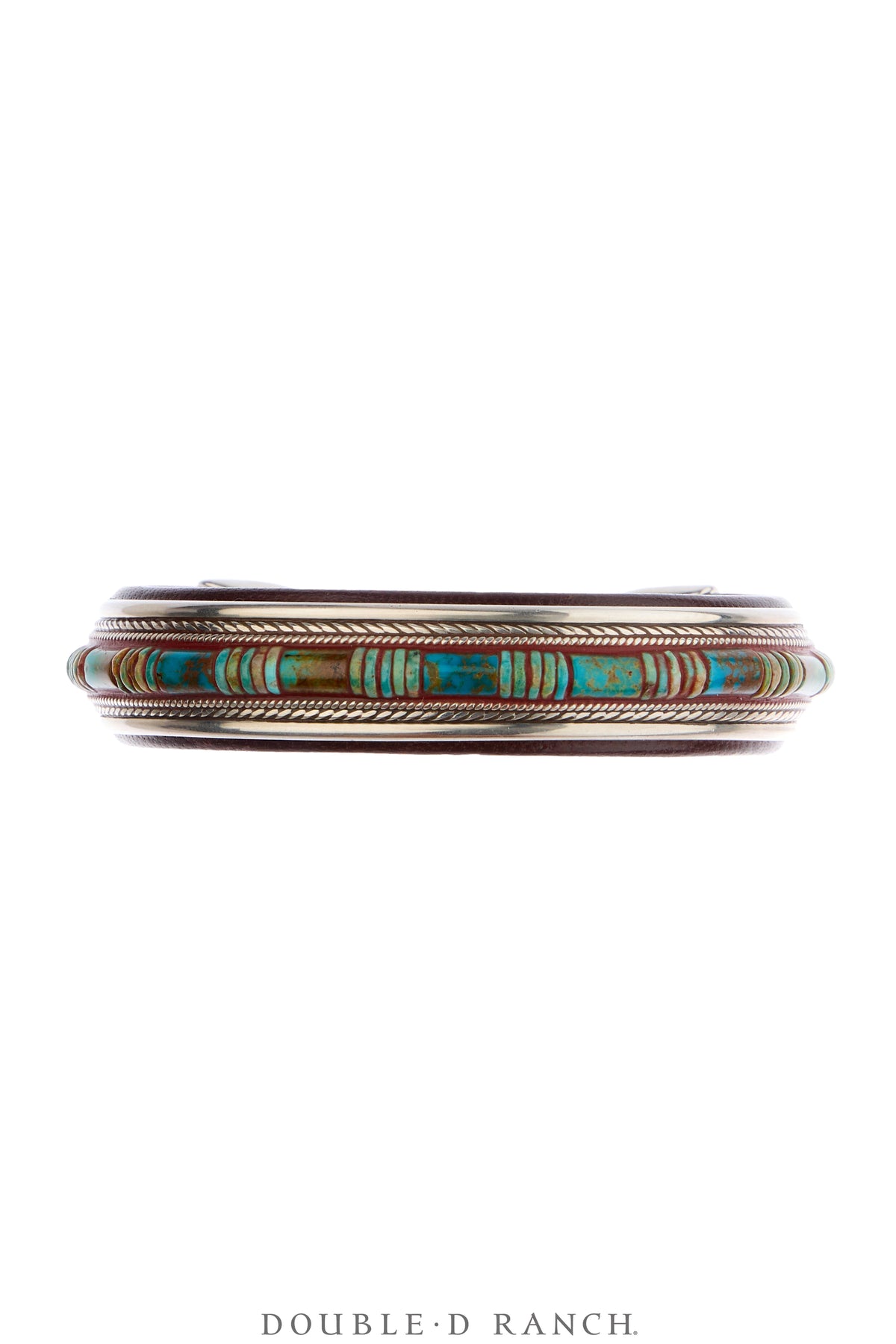 Cuff, Inlay, Turquoise, Leather Lined, Artisan, Contemporary, 4238