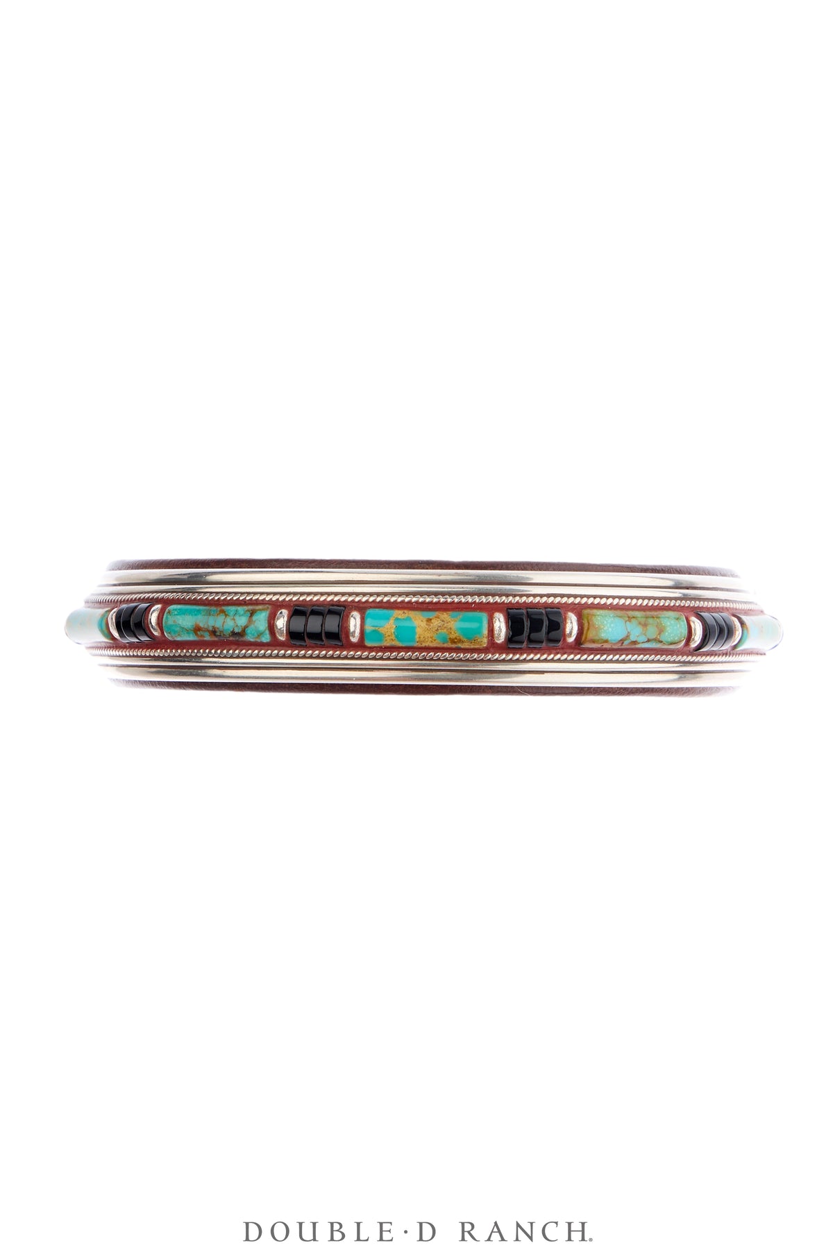 Cuff, Inlay, Turquoise, Leather Lined, Artisan, Contemporary, 4239