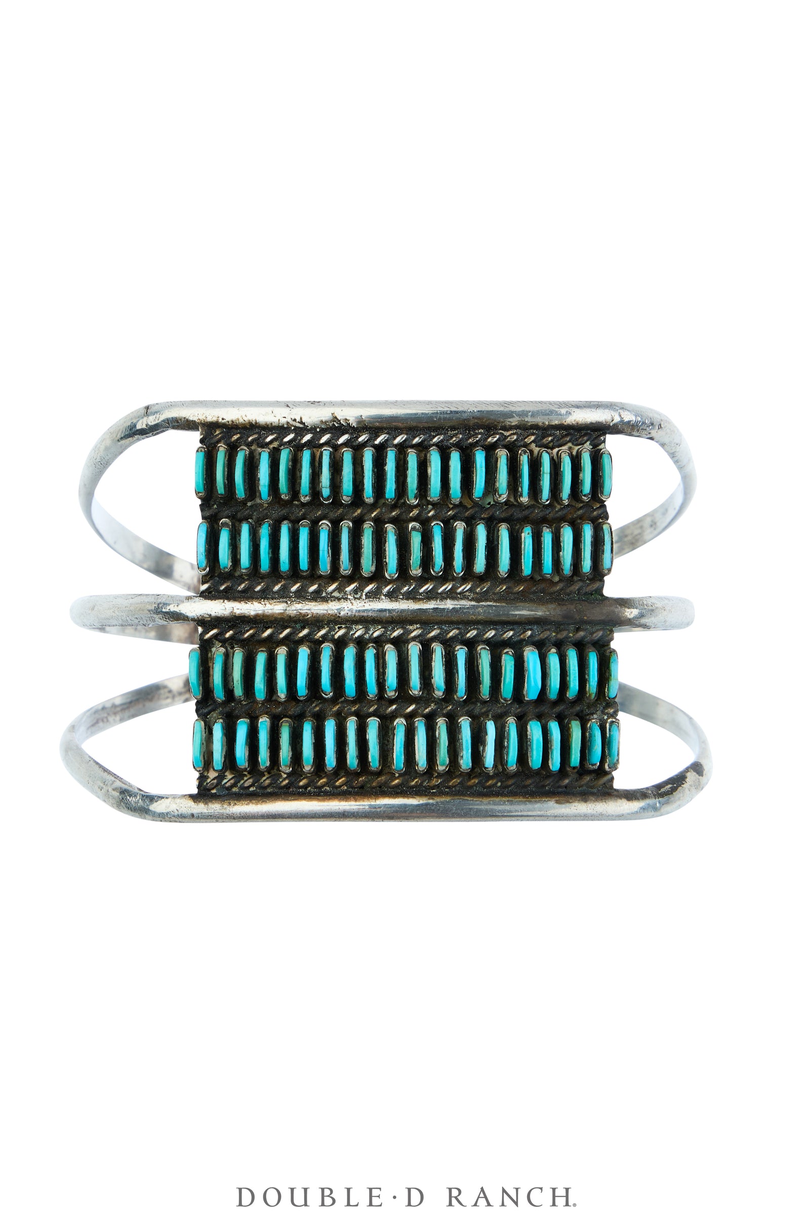 Cuff, Row, Turquoise, Needlepoint, 4 Rows, Hallmark, Vintage, 4243