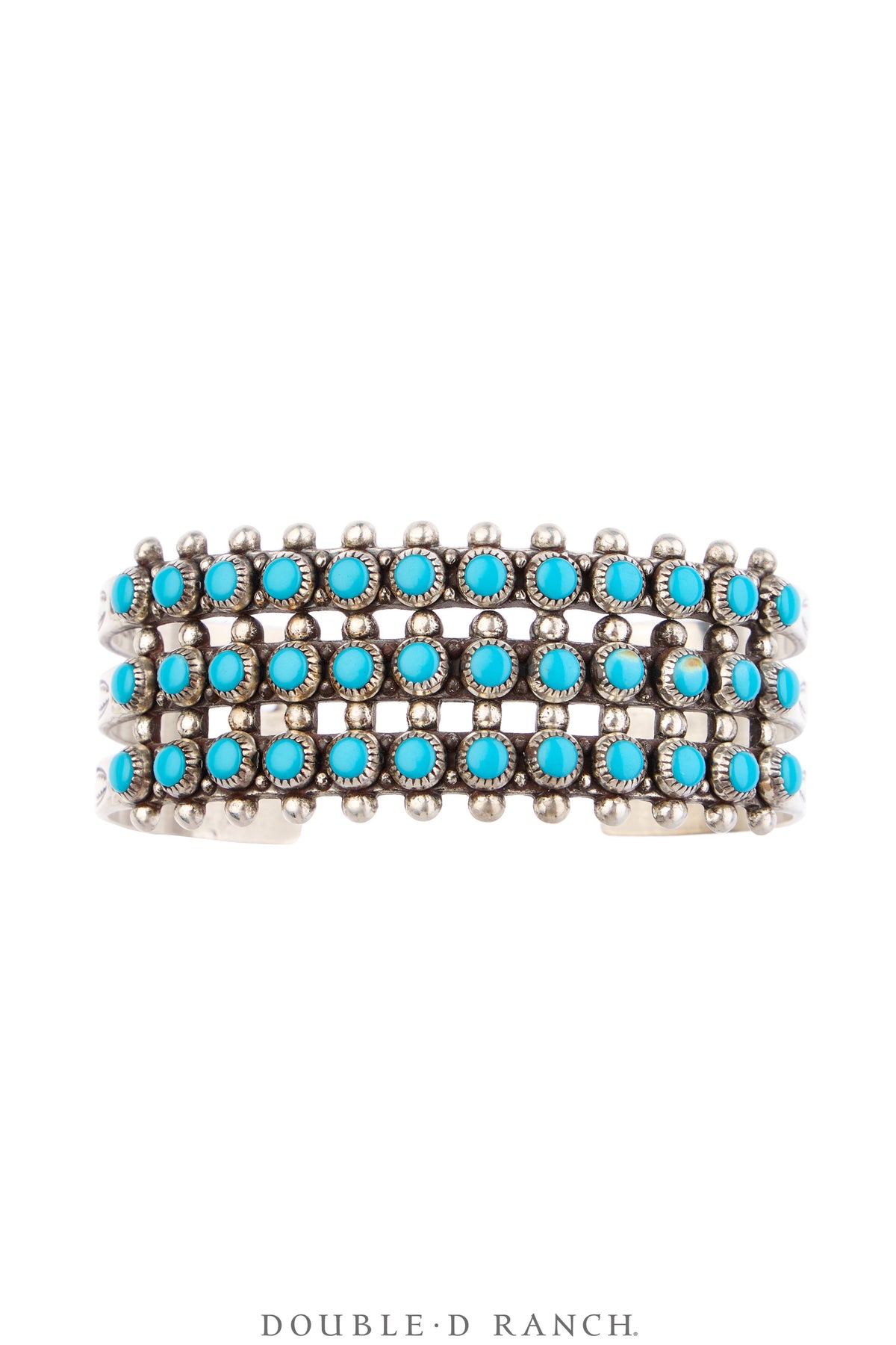 Cuff, Row, Turquoise, Snake Eyes, Vintage, Mid Century, 4244