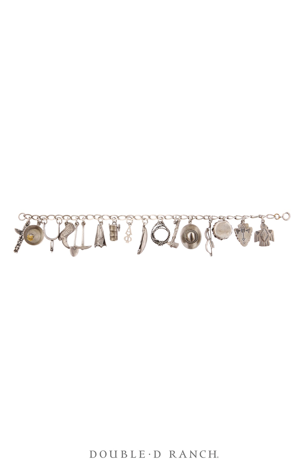 Bracelet, Charm, Sterling Silver, Western Motifs, Hallmark, Vintage, 4247