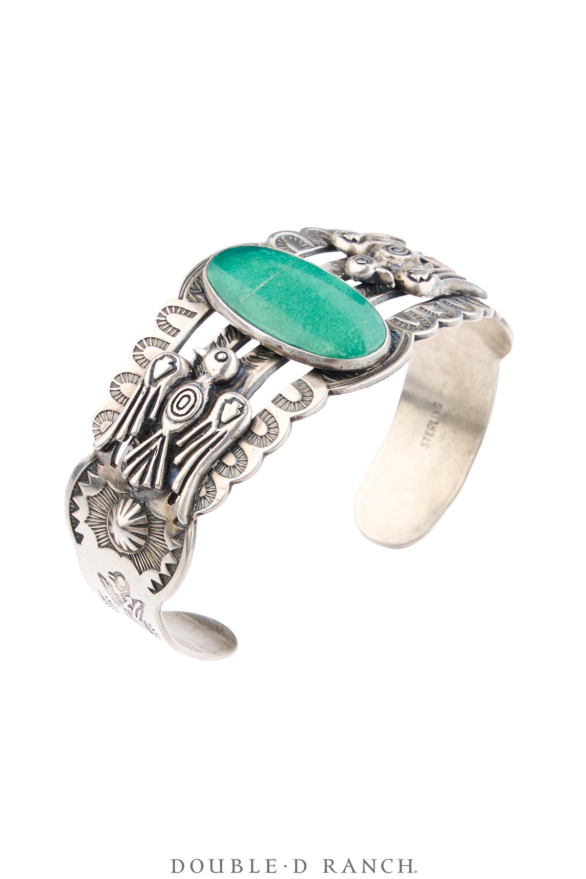 Cuff, Fred Harvey Railroad Era, Turquoise, Hallmark, Vintage, 4252