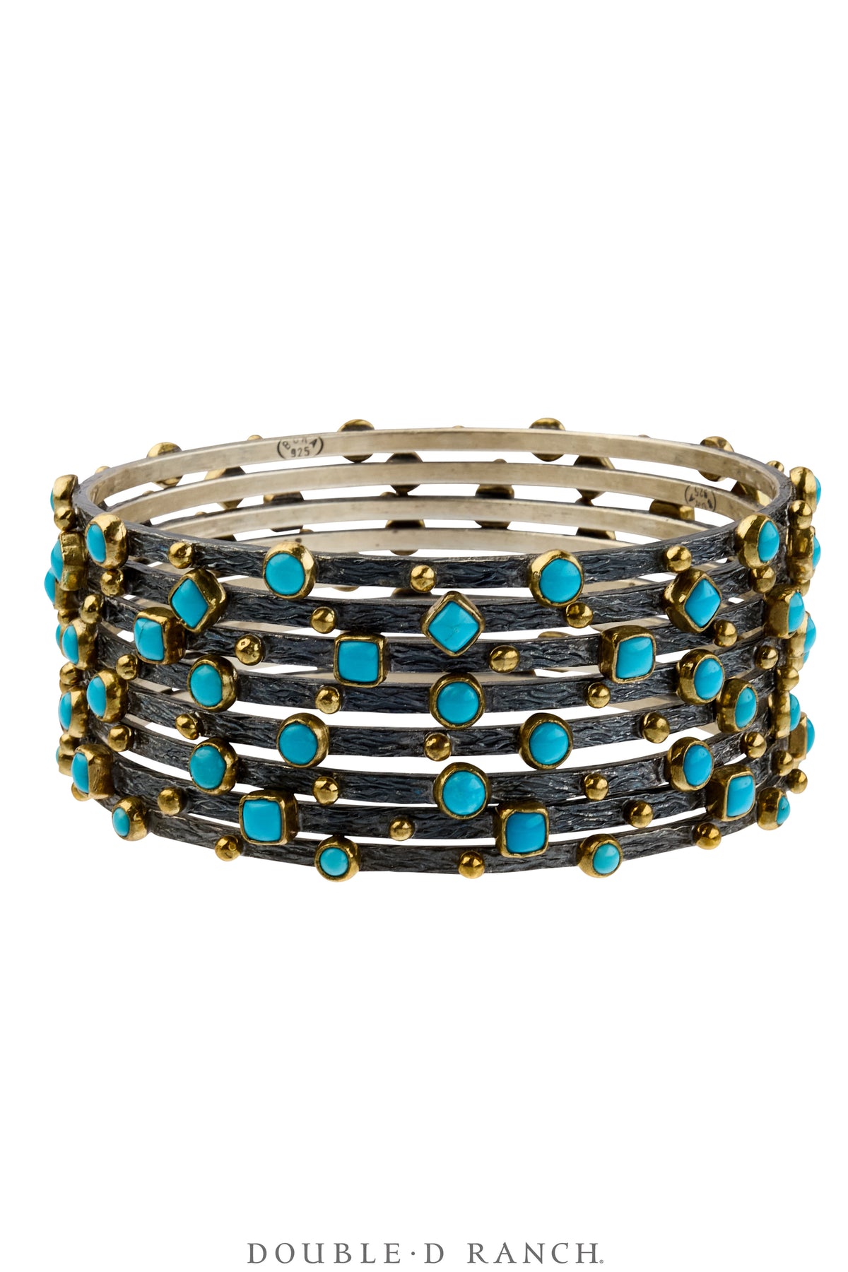 Bracelet, Faceted Jewels, Sterling Silver Oxidized, Jewels, Hallmark, Contemporary, 4275F