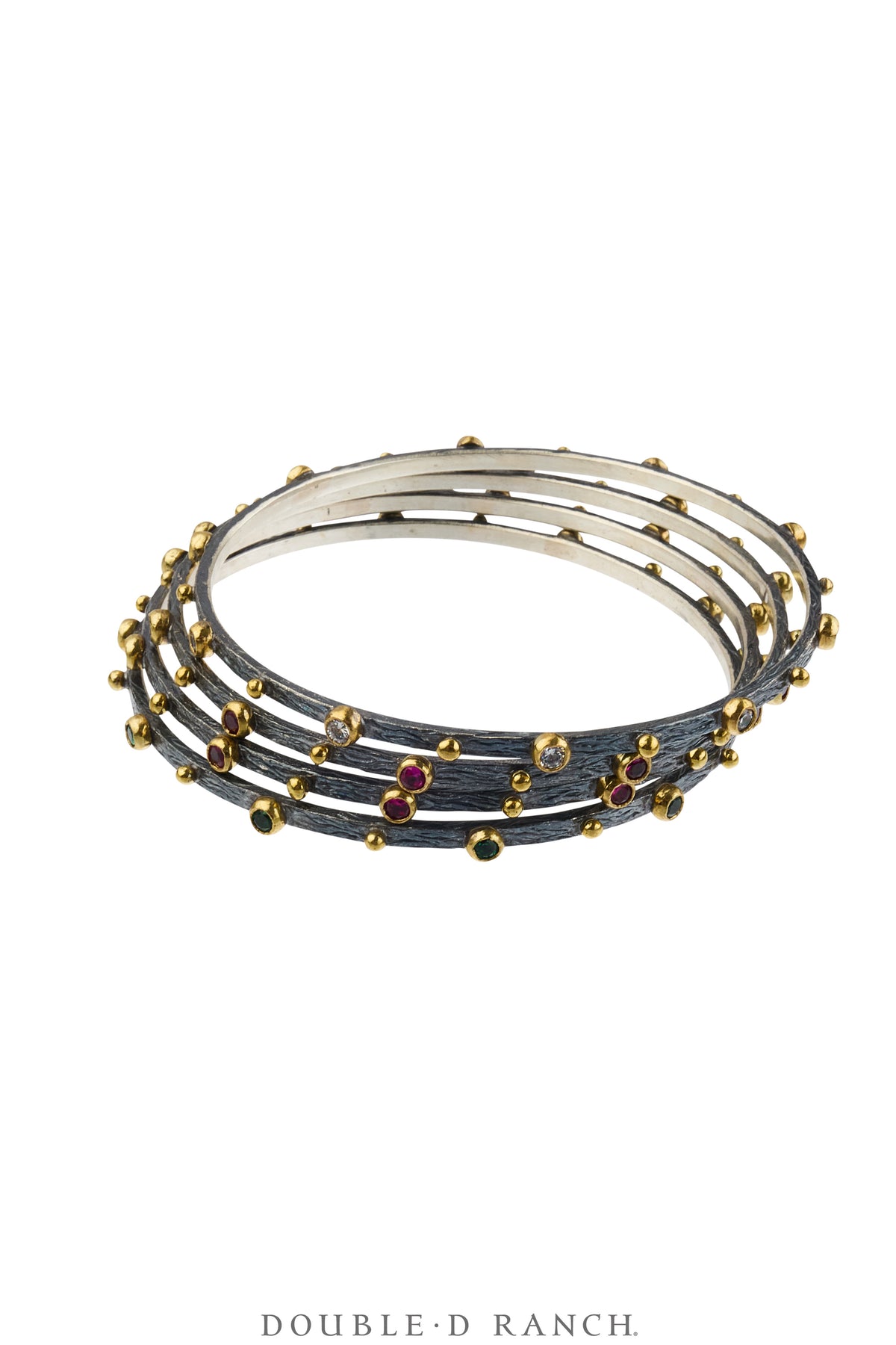 Bracelet, Faceted Jewels, Sterling Silver Oxidized, Jewels, Hallmark, Contemporary, 4275C
