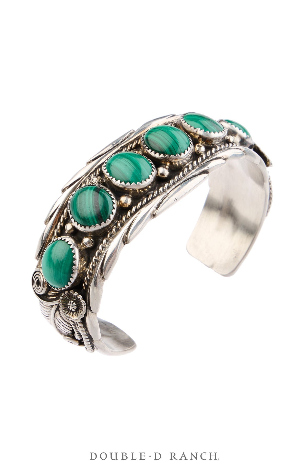 Cuff, Row, Malachite, Hallmark, Vintage, 4300