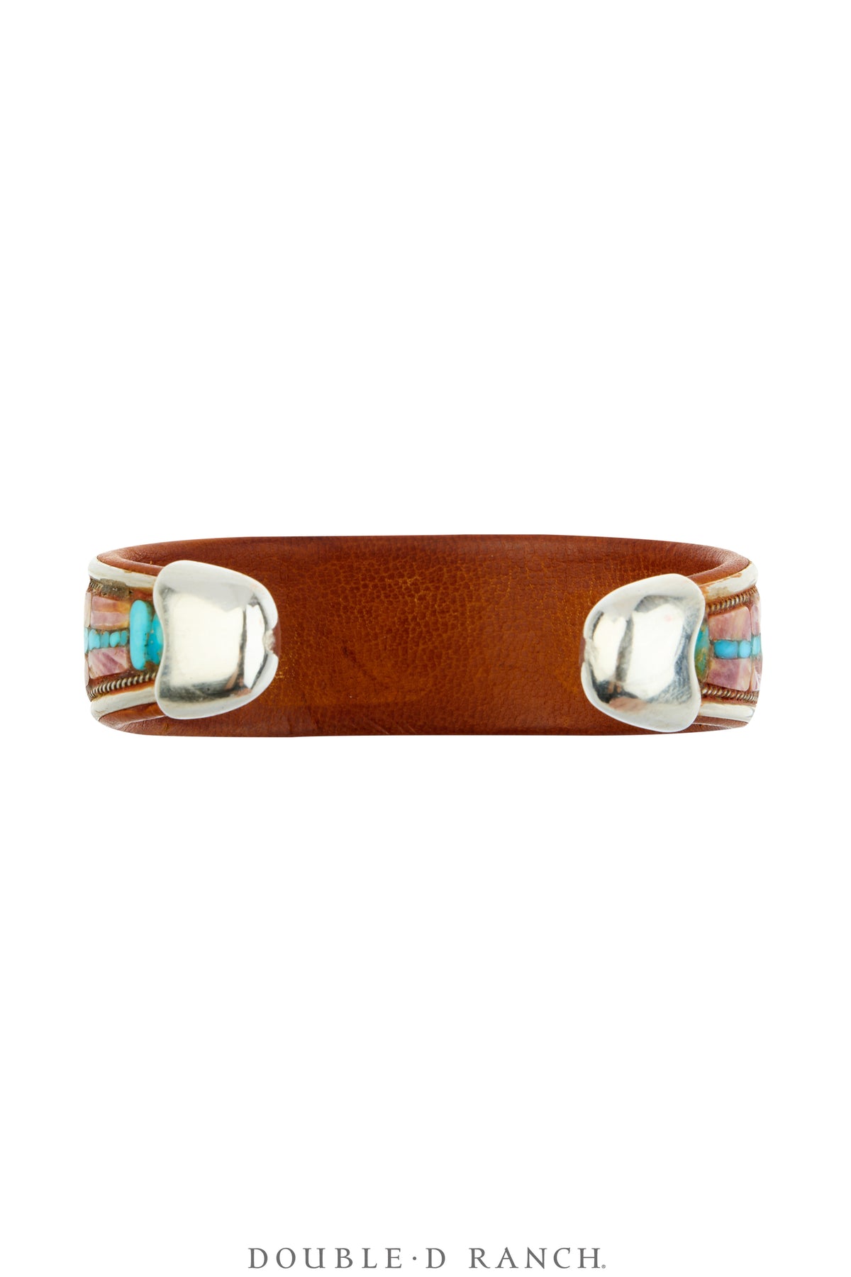 Cuff, Inlay, Multi Stone, Leather Lined, Artisan, Charlie Favor, Contemporary, 4315