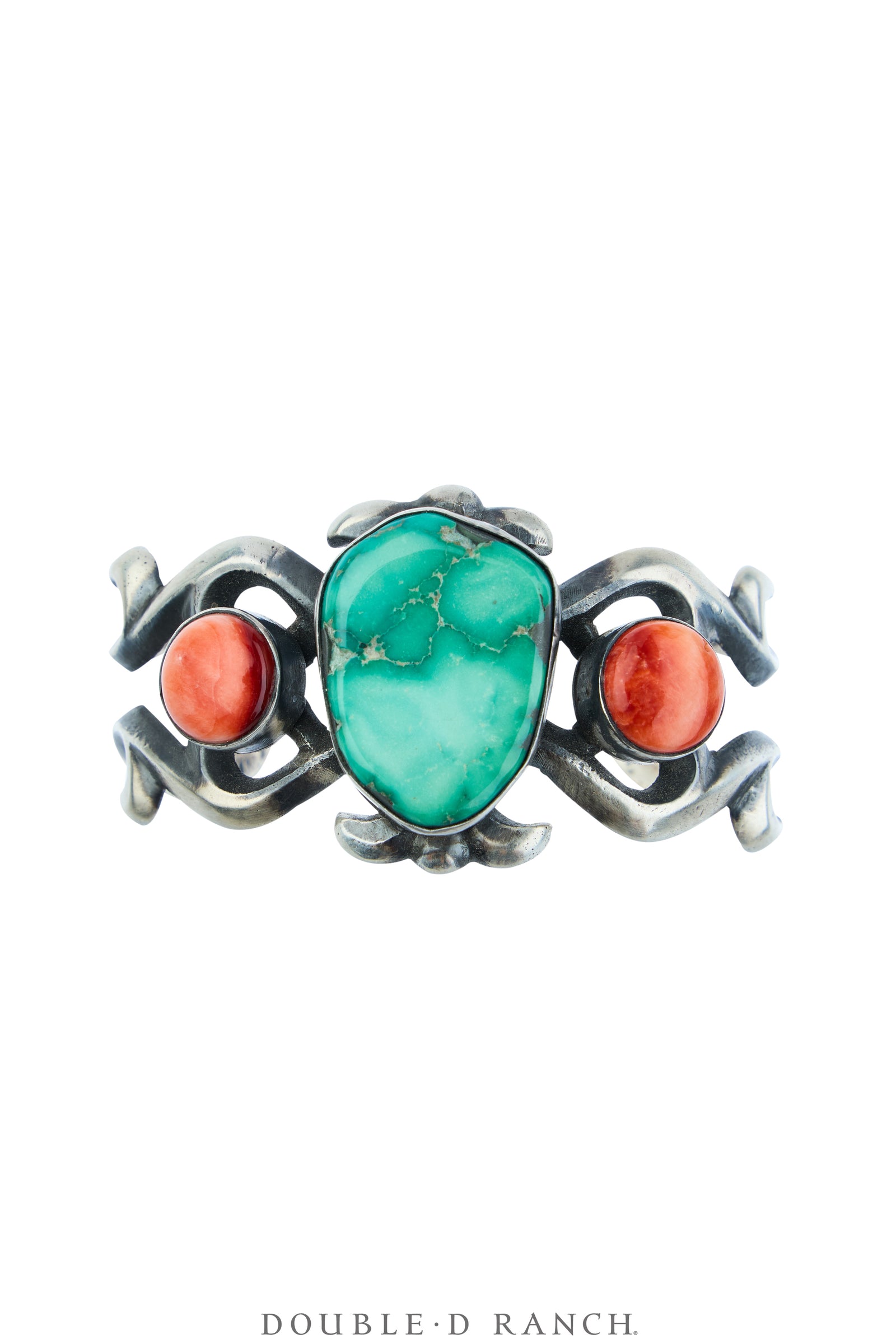 Cuff, Statement Turquoise, Orange Spiny Oyster, Hallmark, Contemporary, 4320