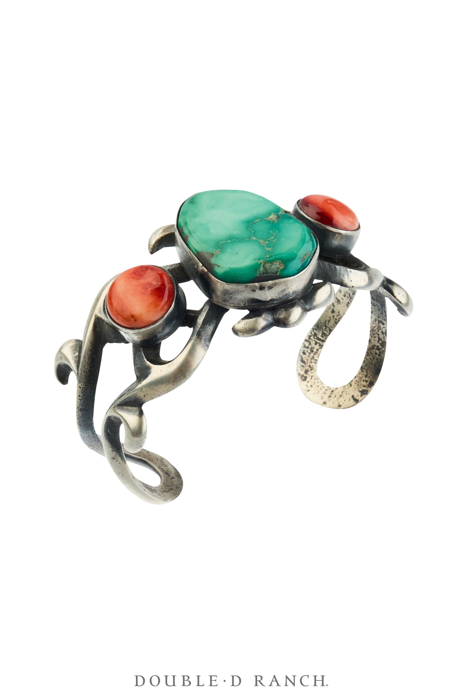 Cuff, Statement Turquoise, Orange Spiny Oyster, Hallmark, Contemporary, 4320