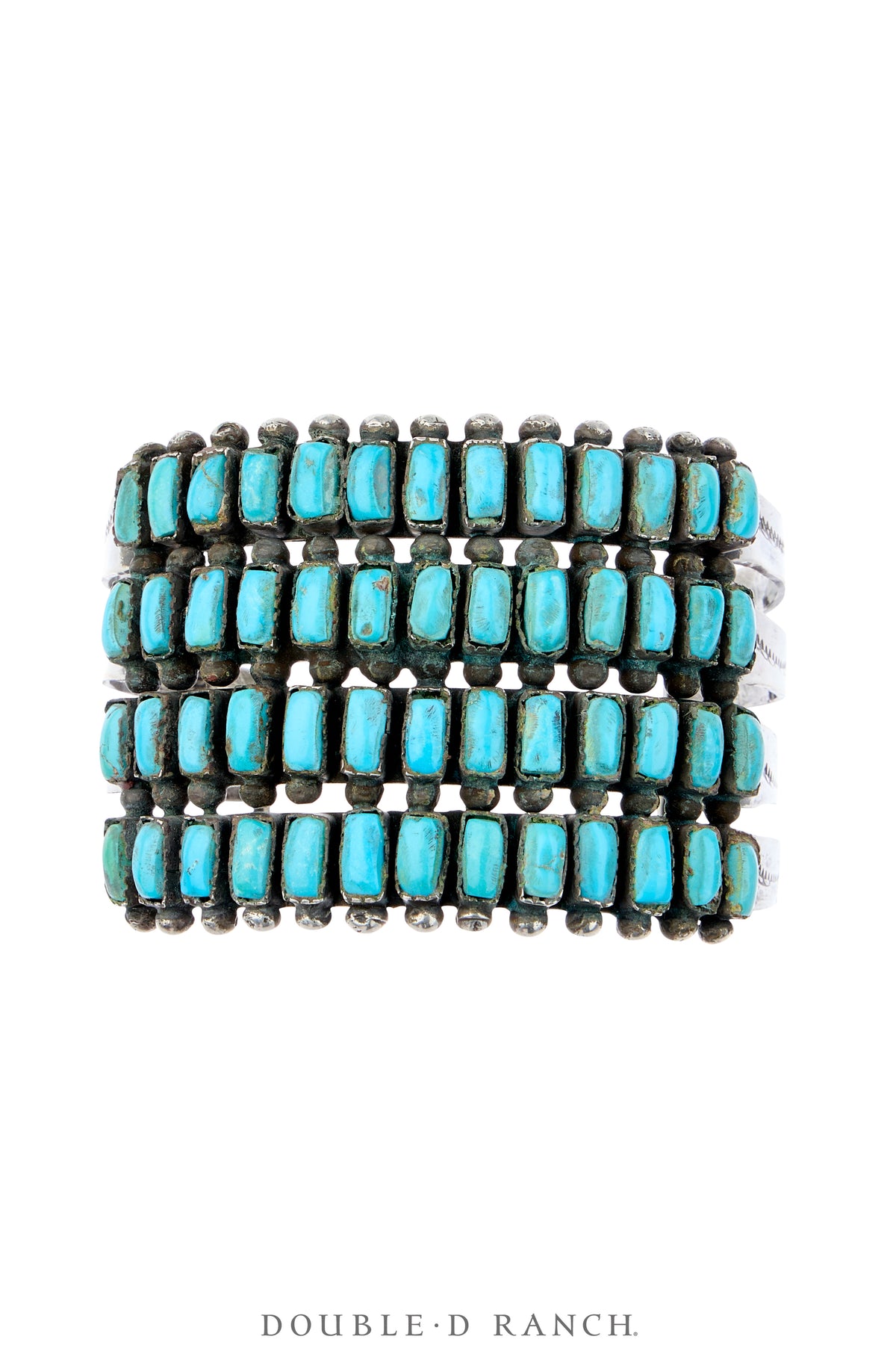 Cuff, Row, Turquoise, 4 Rows, Old Pawn, ‘40s, 4326