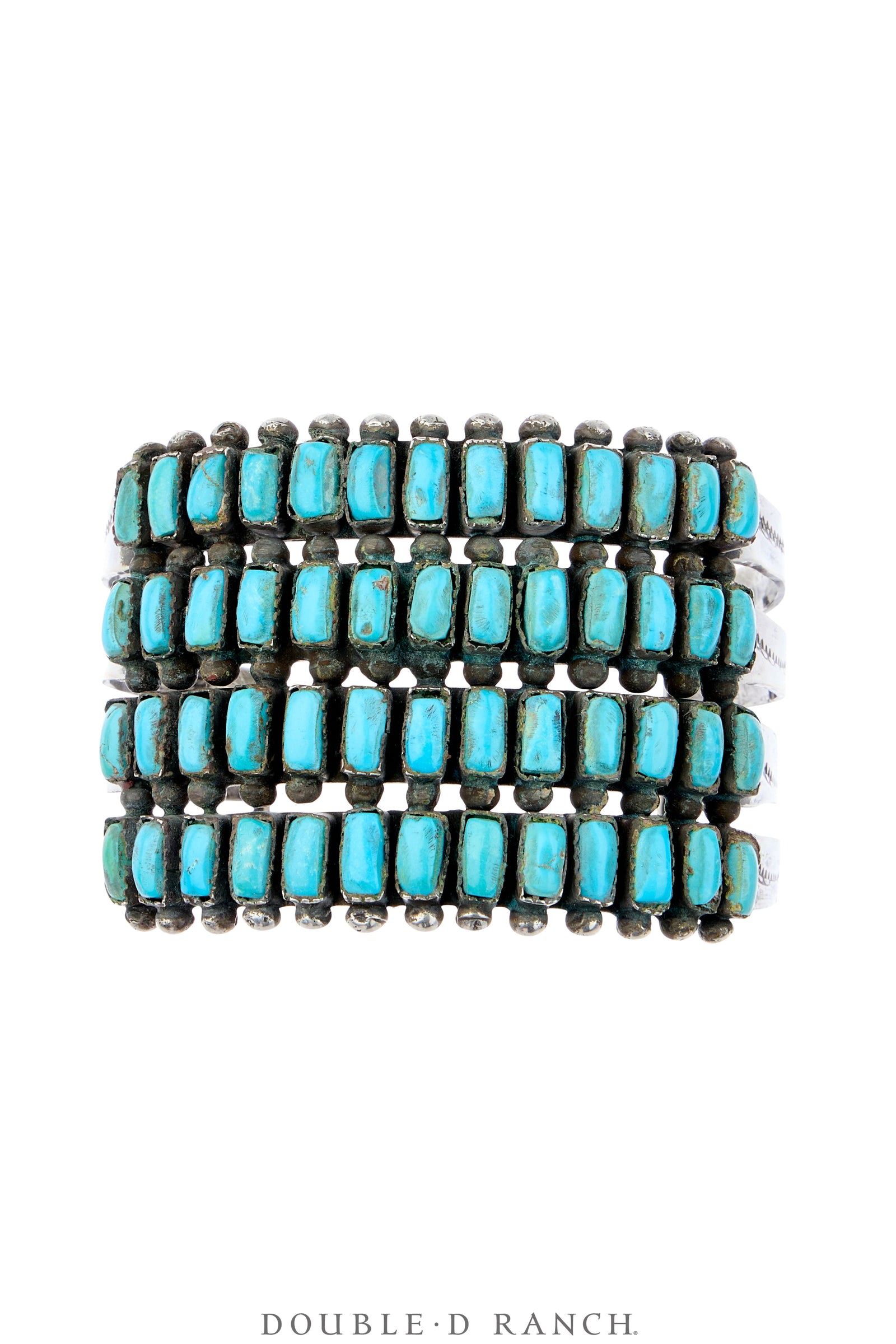Cuff, Row, Turquoise, 4 Rows, Old Pawn, ‘40s, 4326
