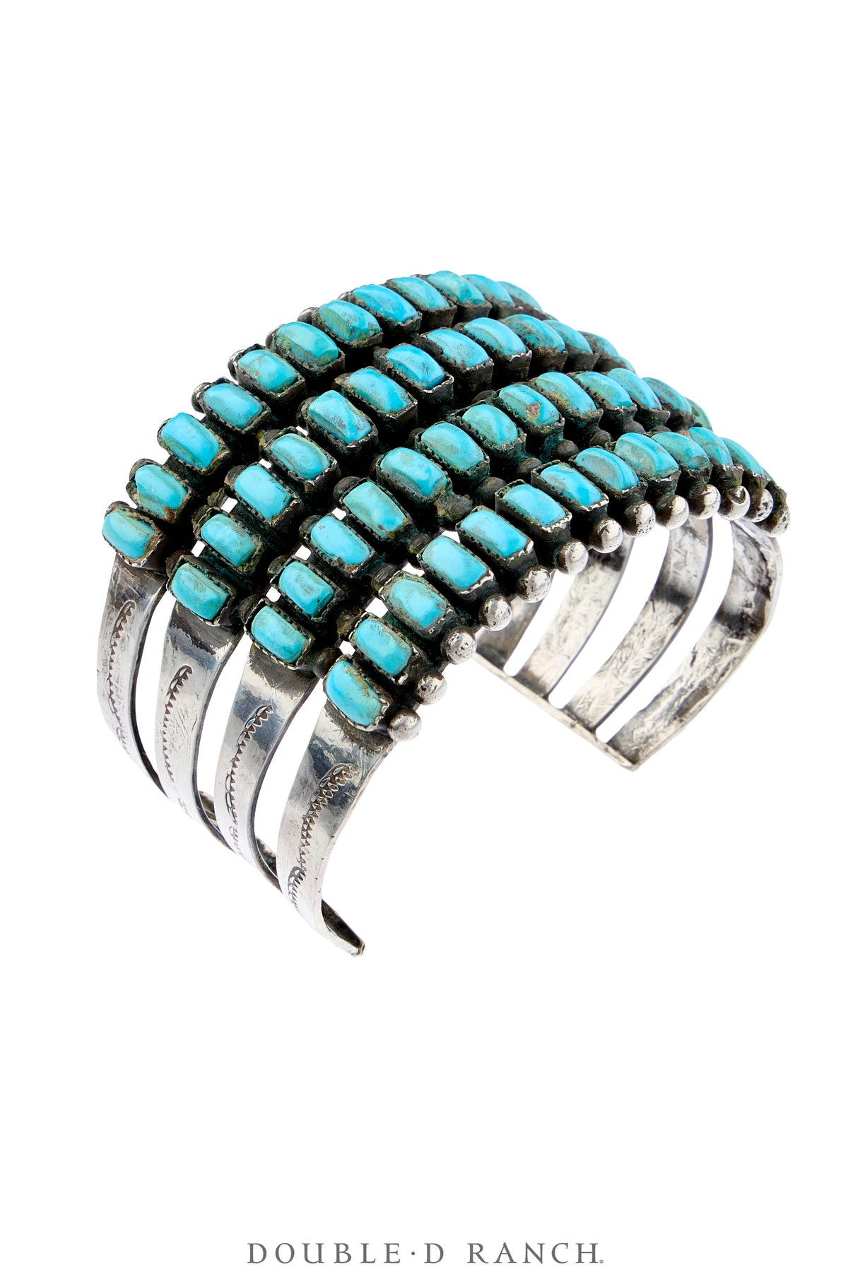 Cuff, Row, Turquoise, 4 Rows, Old Pawn, ‘40s, 4326