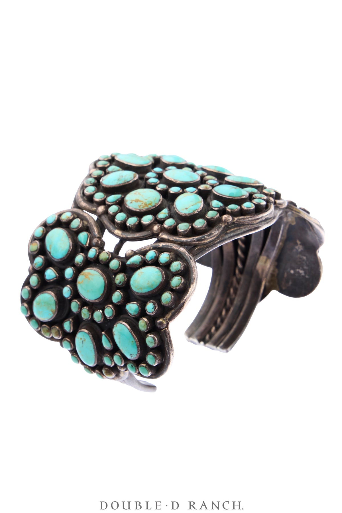 Cuff, Cluster, Turquoise, Museum Grade, Sans Hallmark, Vintage, 4327