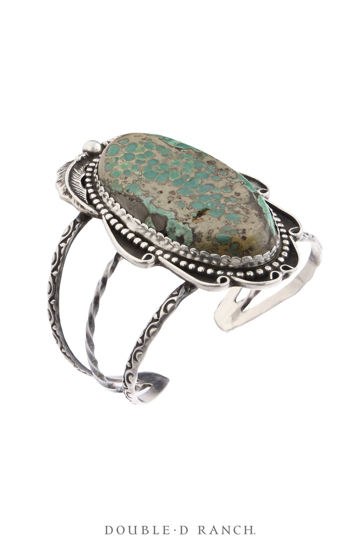 Cuff, Natural Stone, Turquoise With Great Matrix, Sans Hallmark, Vintage, 4344