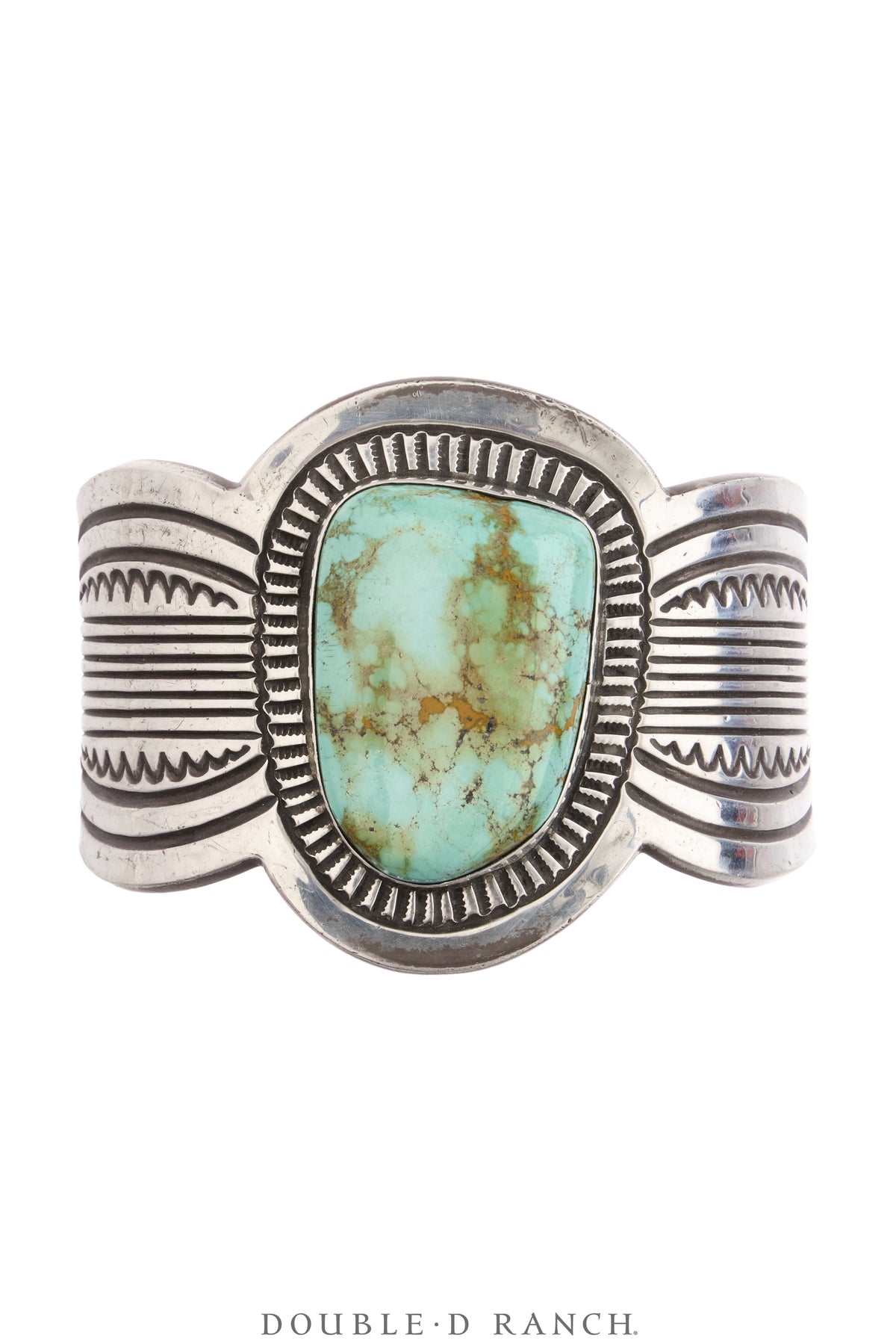 Cuff, Natural Stone, Turquoise, Specimen, Hallmark, Vintage, 4355