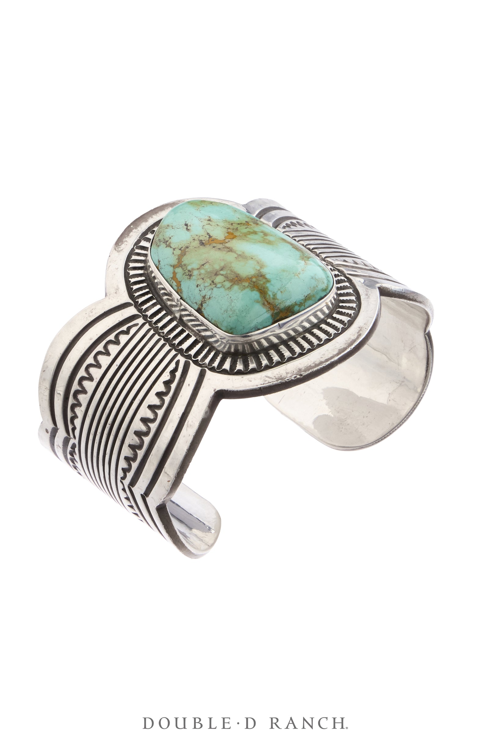Cuff, Natural Stone, Turquoise, Specimen, Hallmark, Vintage, 4355