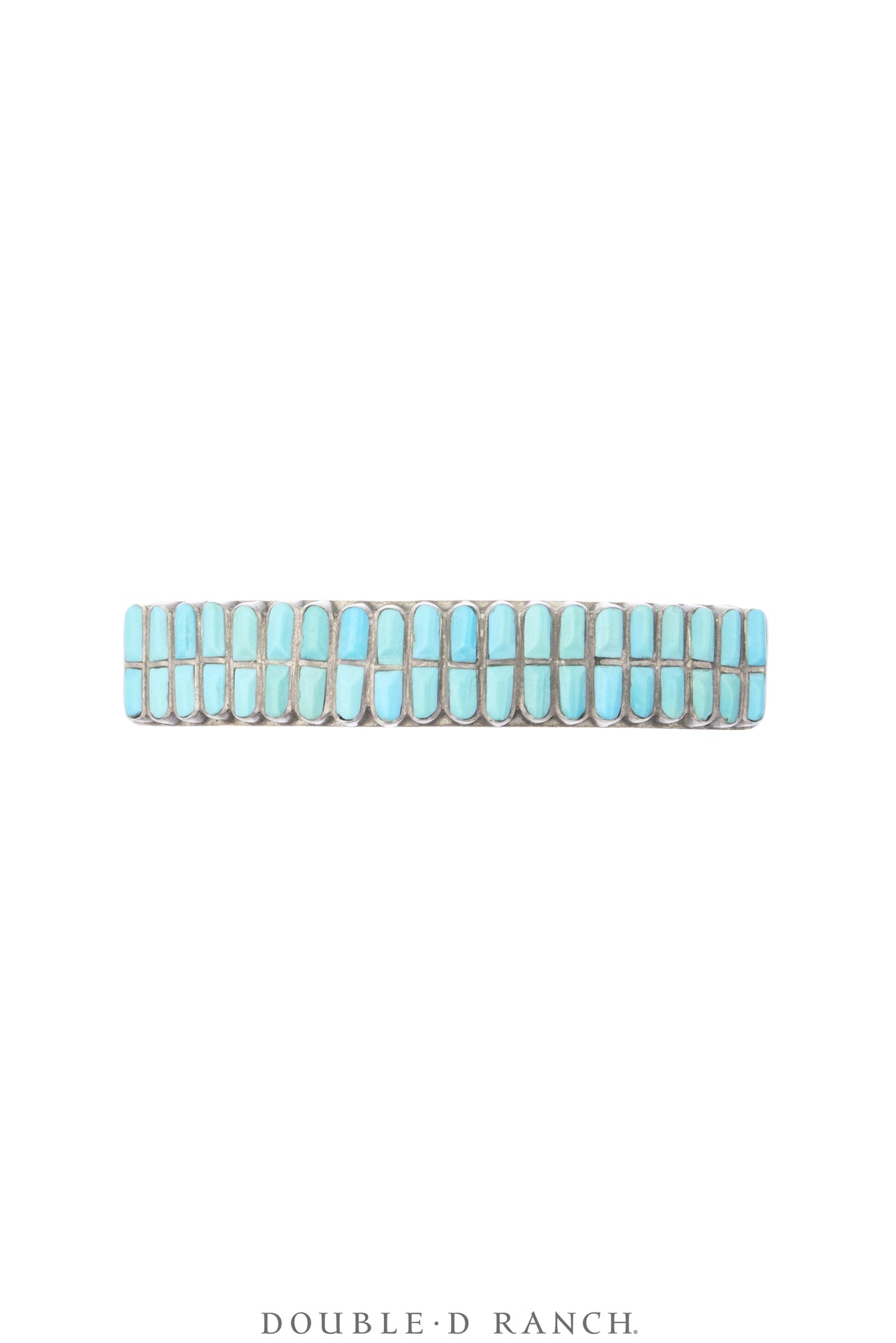 Cuff, Row, Turquoise, Inlay, Double Lozenge, Hechilay Hallmark, Vintage, 4361