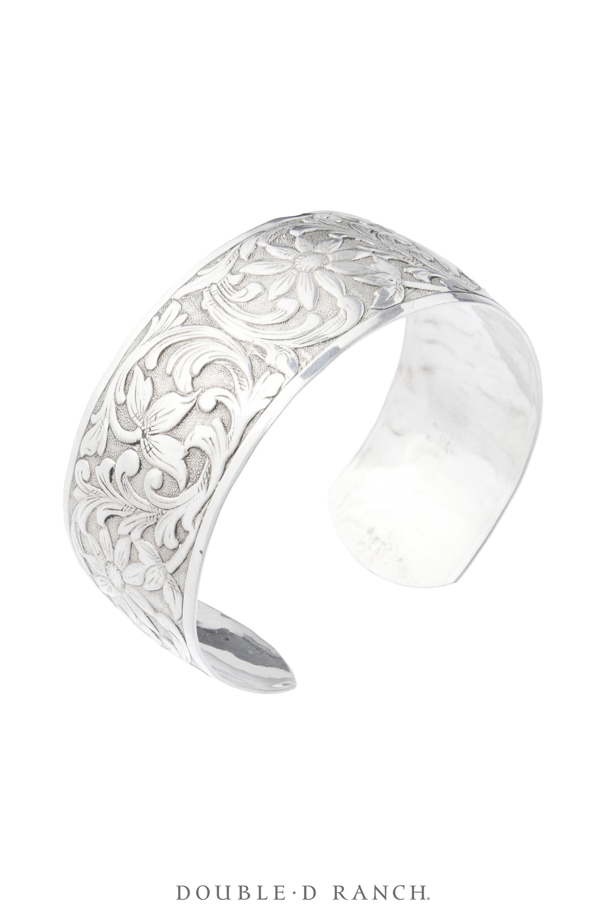 Cuff, Engraved, Western Scrollwork, Sunflower Motif, Sentiment Inscription, Vintage ‘57, 4365