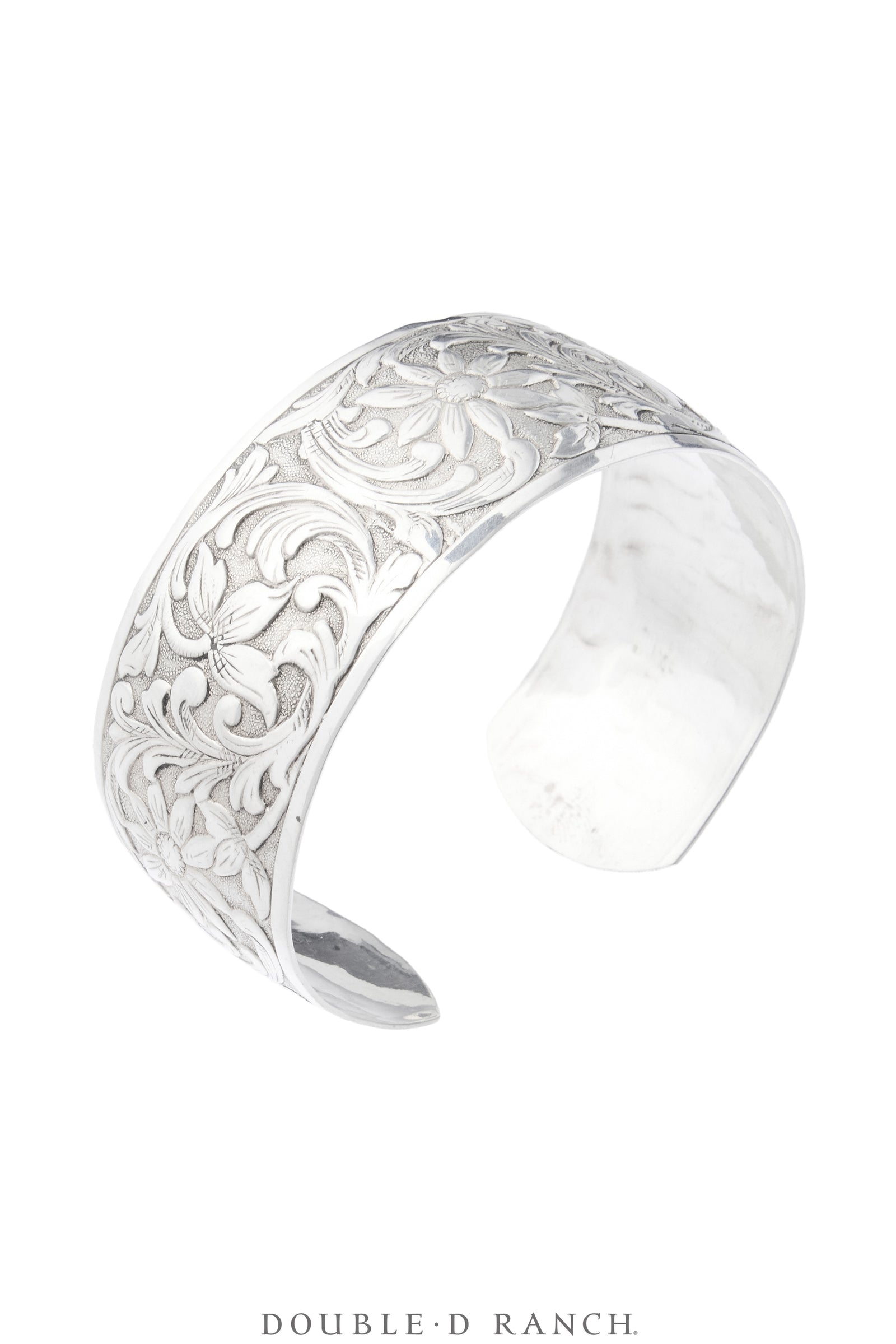 Cuff, Engraved, Western Scrollwork, Sunflower Motif, Sentiment Inscription, Vintage ‘57, 4365