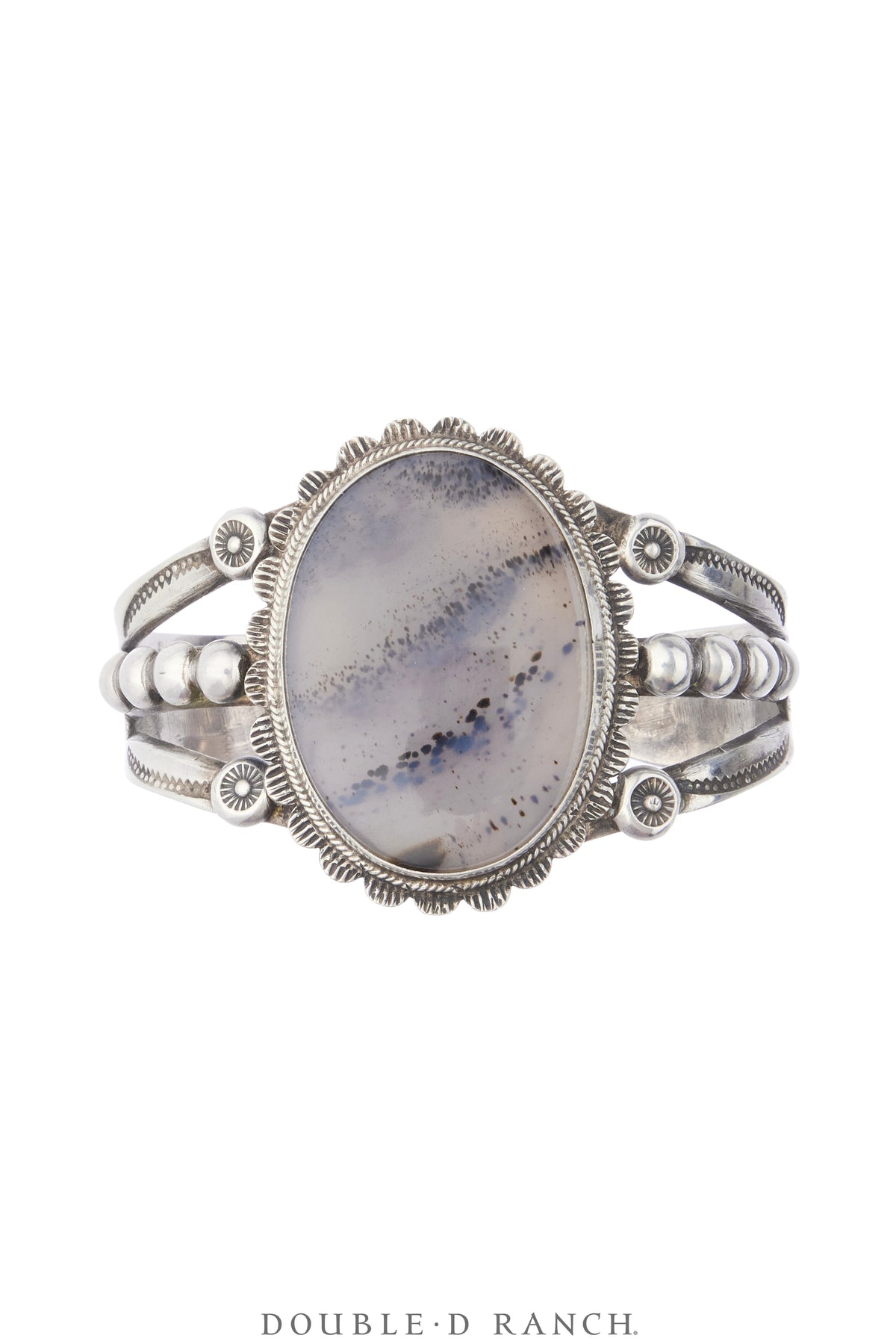 Cuff, Statement, Agate & Sterling Silver, Hallmark, Vintage, 4375
