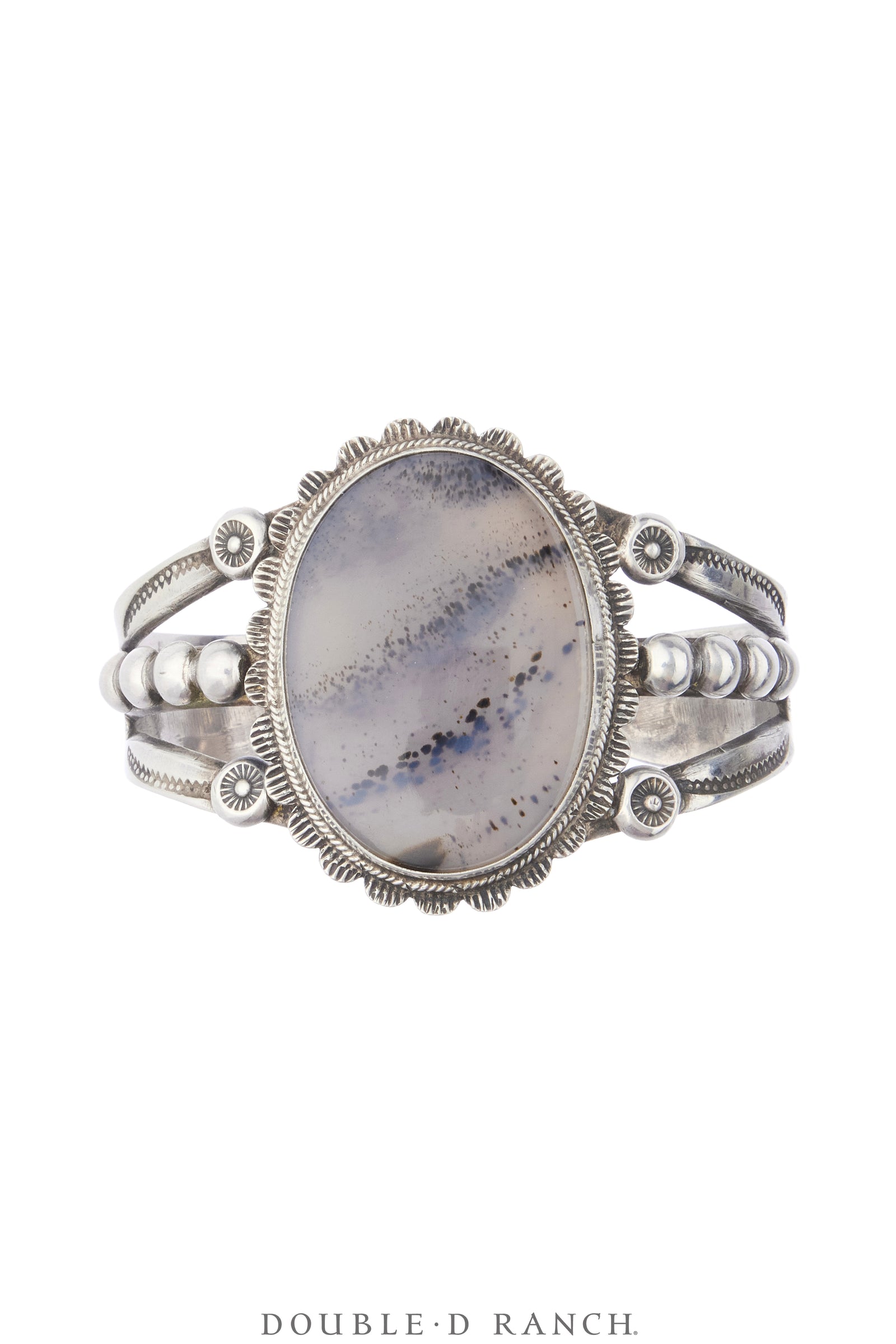 Cuff, Statement, Agate & Sterling Silver, Hallmark, Vintage, 4375