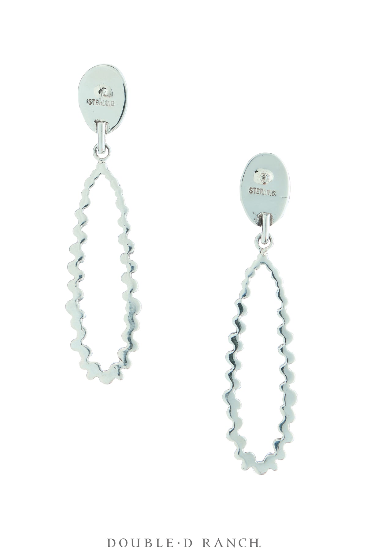Earring, Hoop, Golden HillsTurquoise & Blackened Bubble Sterling Silver, Contemporary, 1765D
