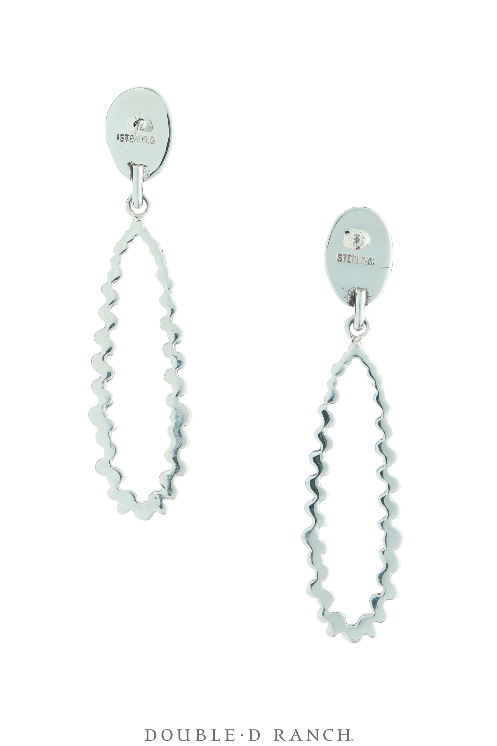 Earring, Hoop, Golden HillsTurquoise & Blackened Bubble Sterling Silver, Contemporary, 1765D