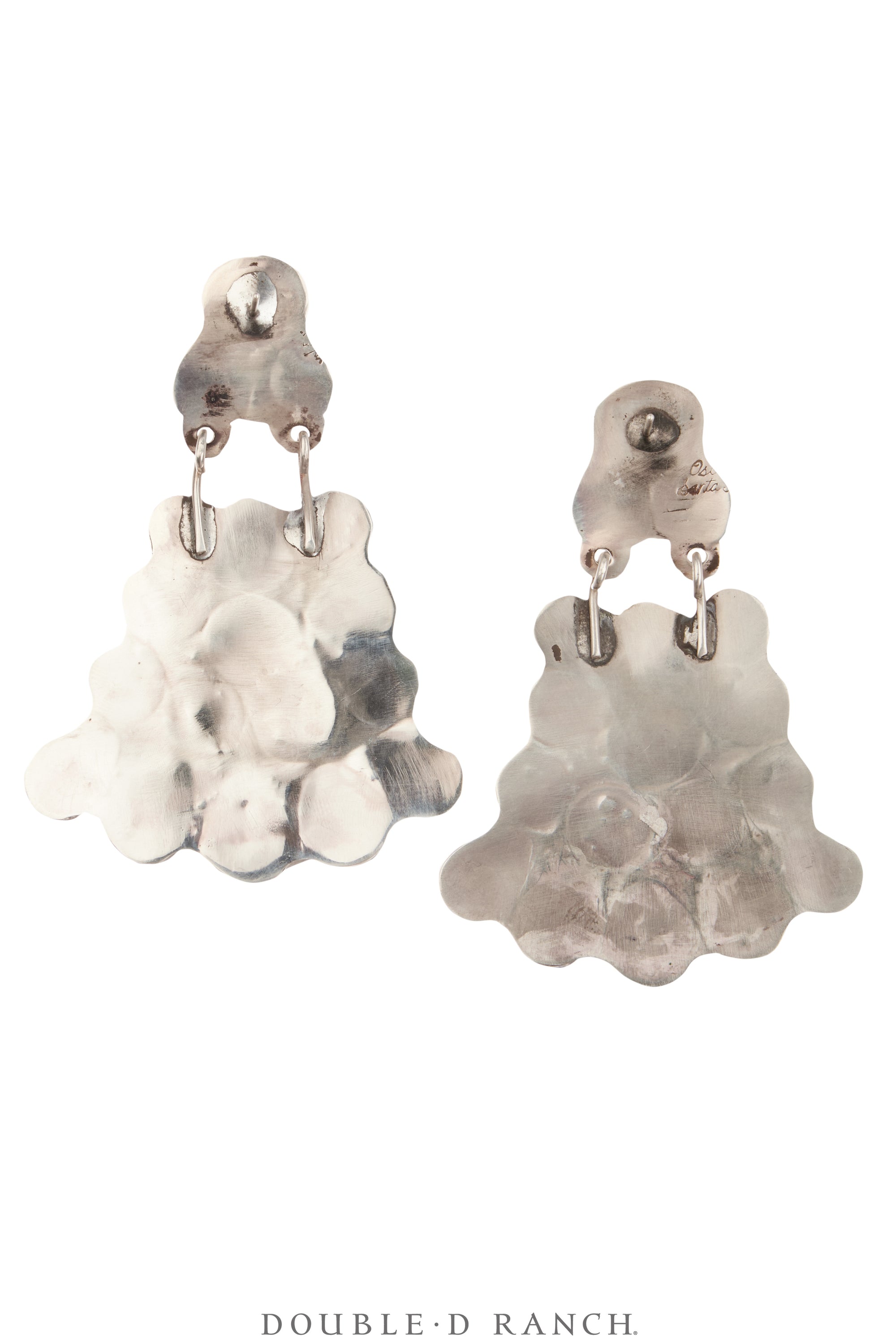 Earrings, Oscar Betz, Fan, Kyanite, Fresh Water Pearl, Hallmark, 2064B