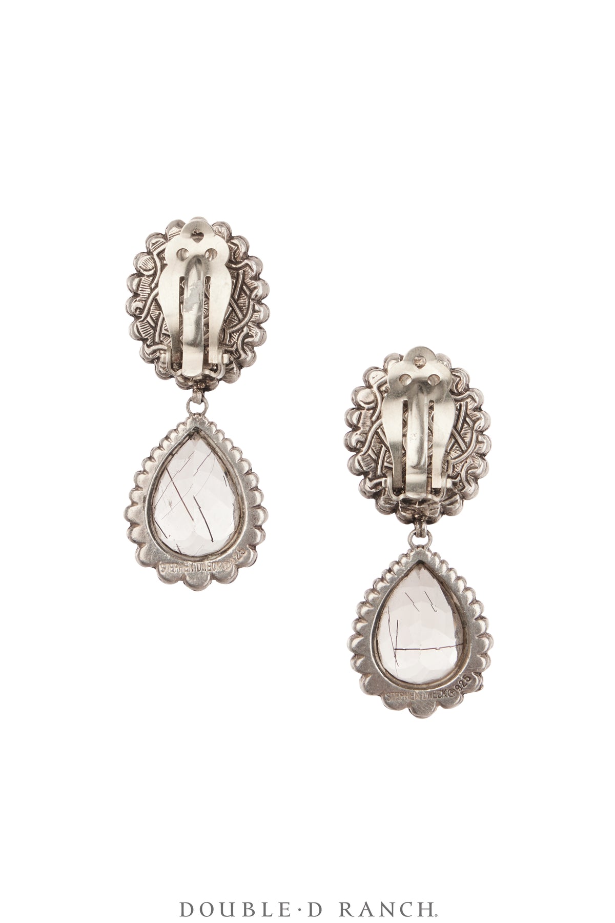 Earrings, Dangle, Tourmaline & Onyx, Hallmark, Vintage, 2157