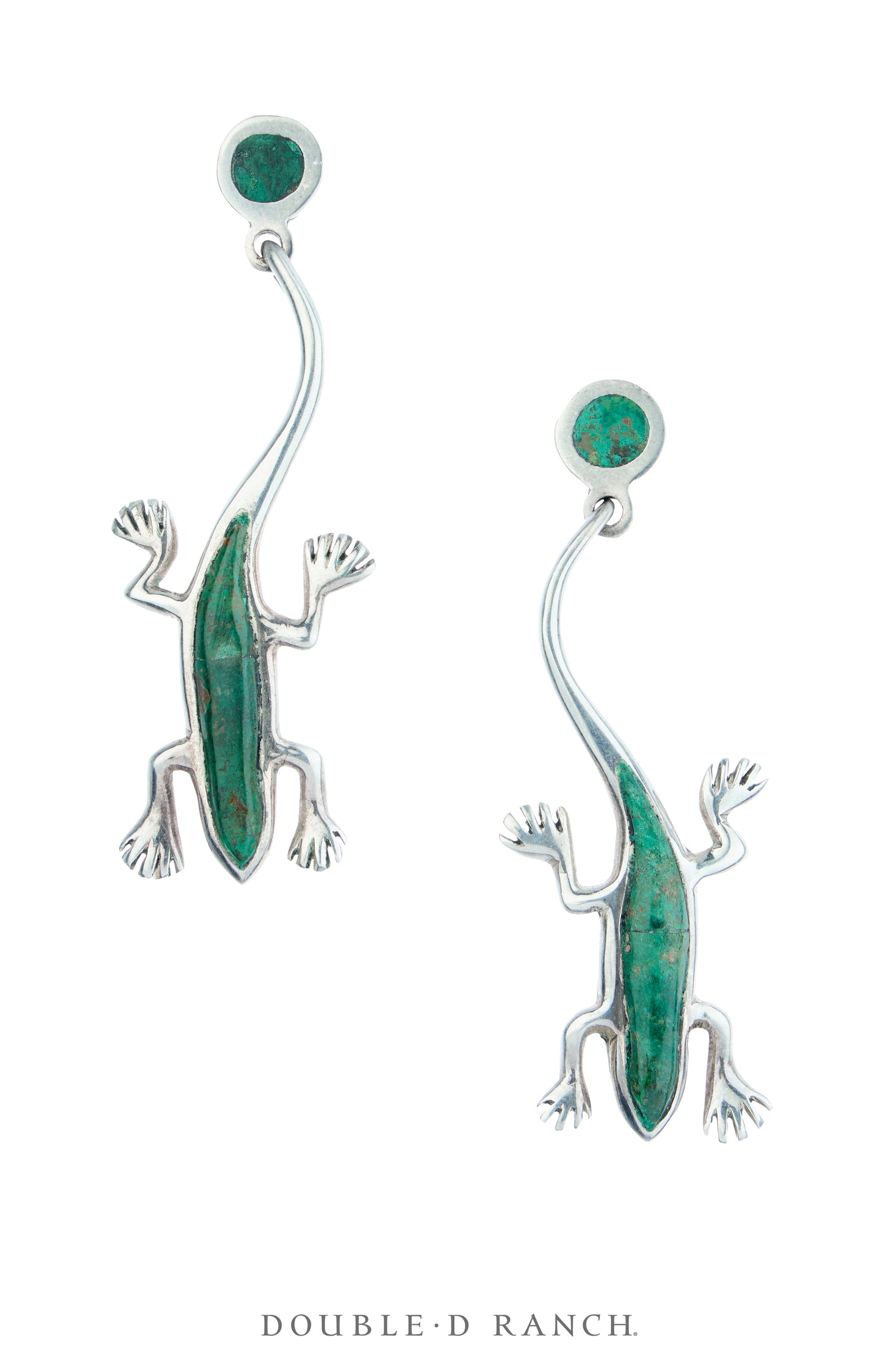 Earrings, Novelty, Turquoise, Lizards, Hallmark, Vintage, 2244