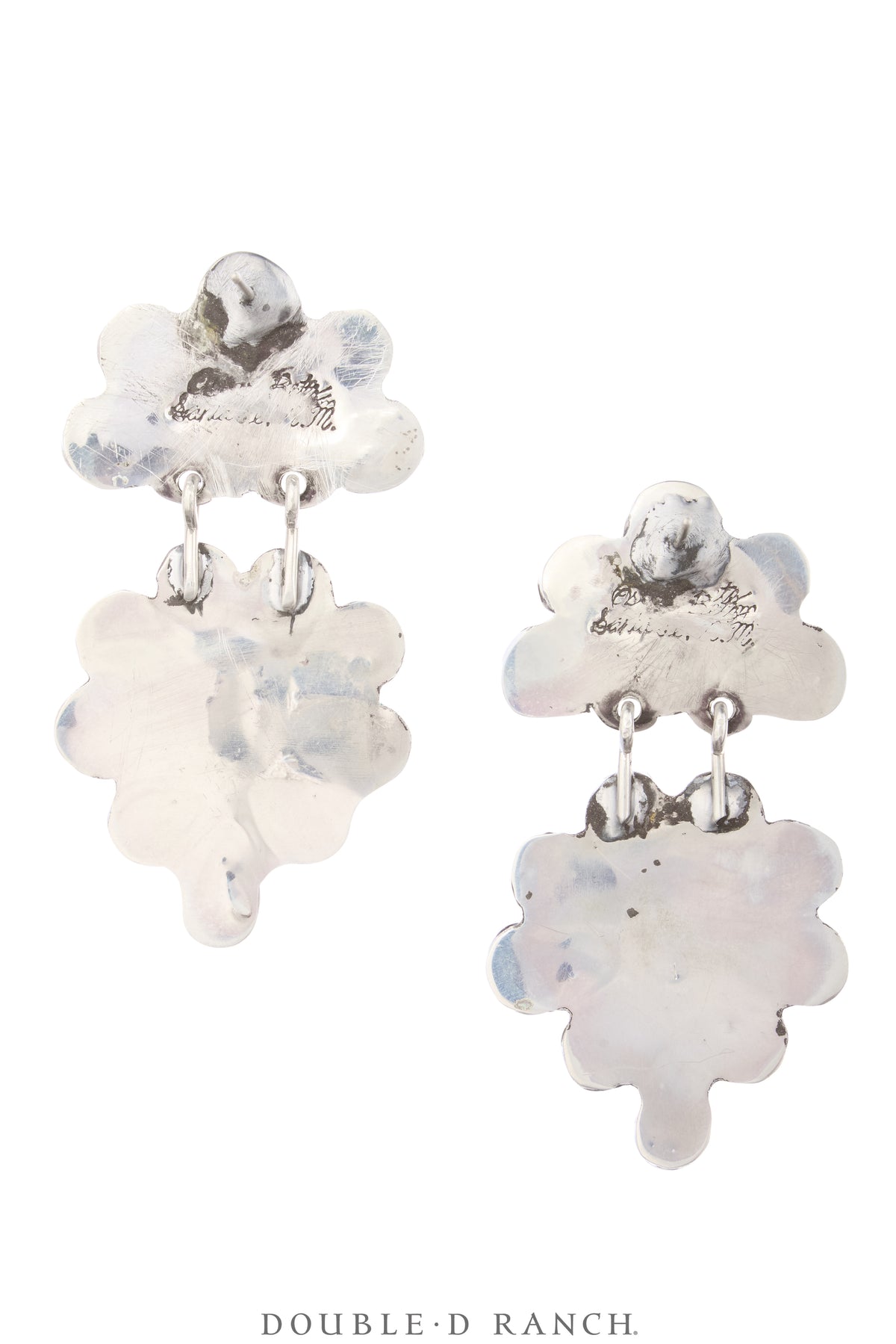 Earrings, Oscar Betz, Triangle, Angel Coral, Hallmark, 2245