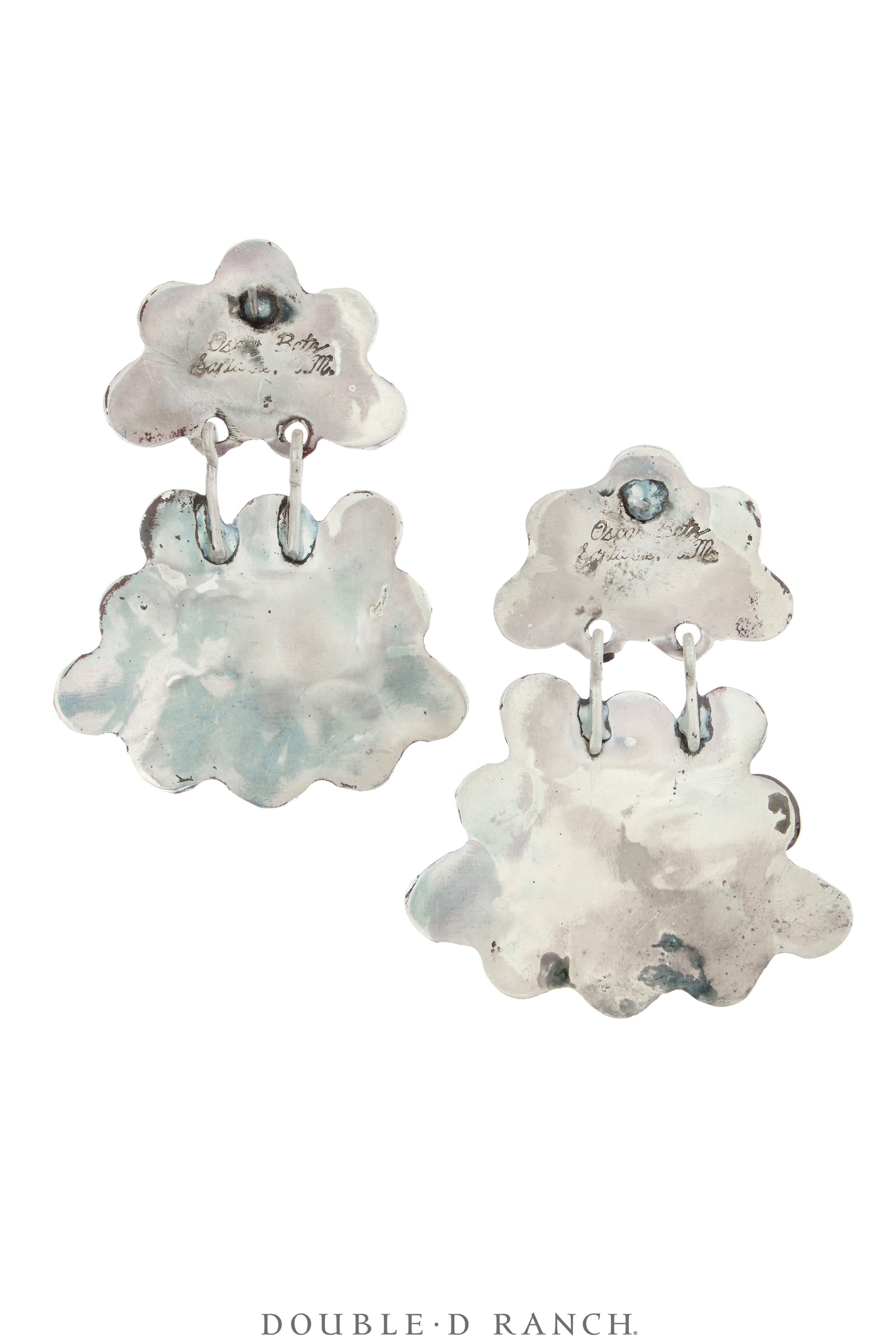 Earrings, Oscar Betz, Triangle, Turquoise, Hallmark, 2247