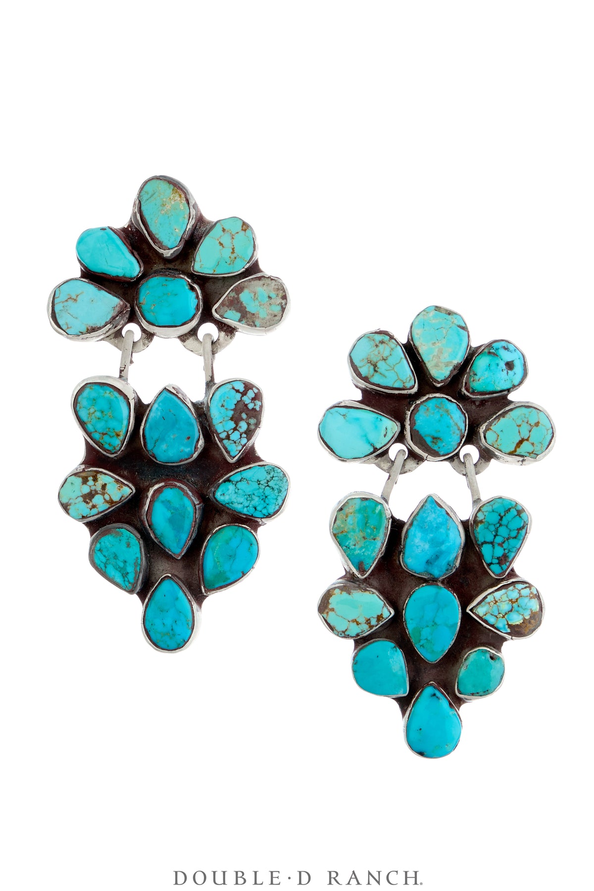Earrings, Oscar Betz, Triangle, Turquoise, Hallmark, 2248