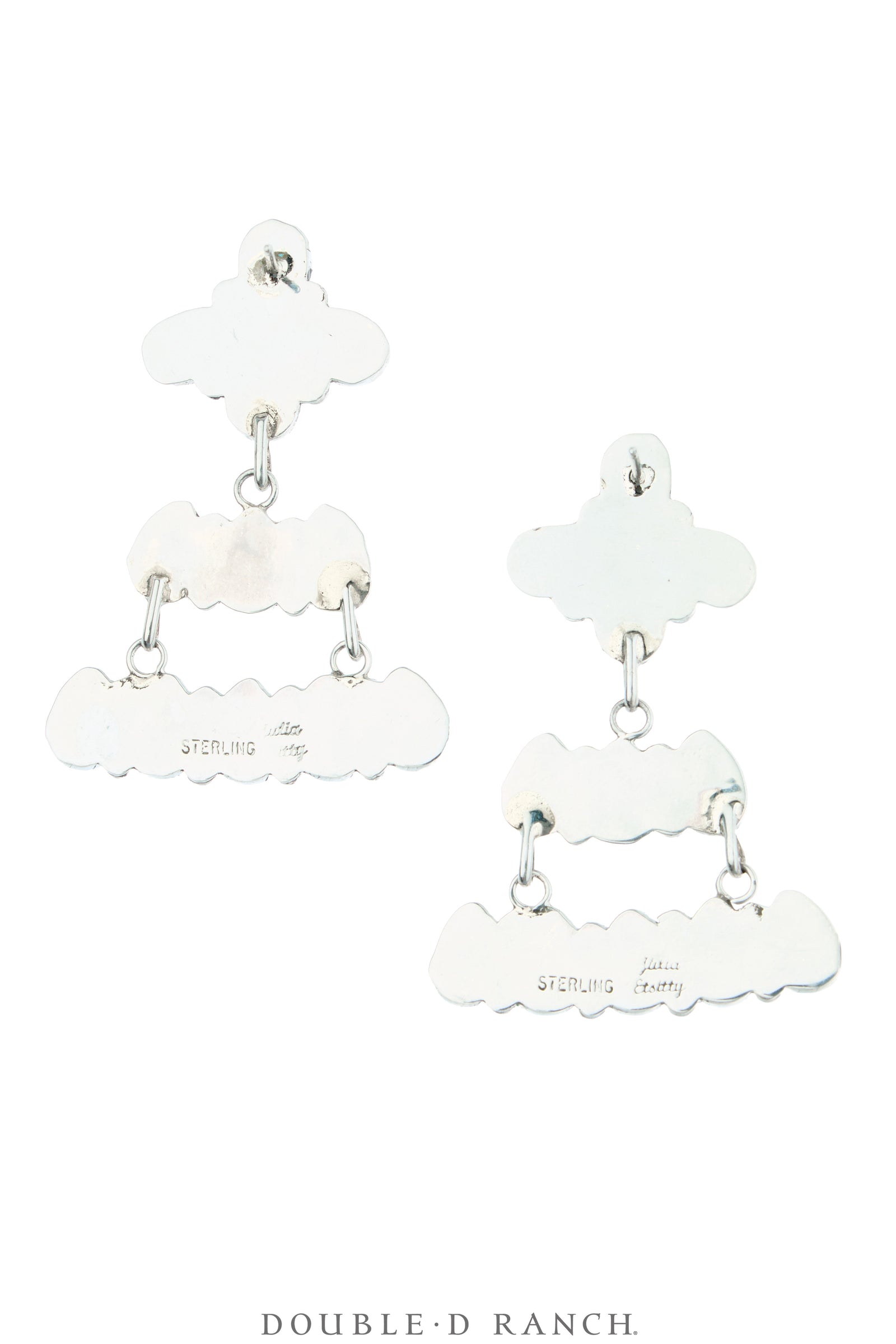 Earrings, Chandelier, Turquoise, High Grade Stones, Hallmark, Contemporary, 2253