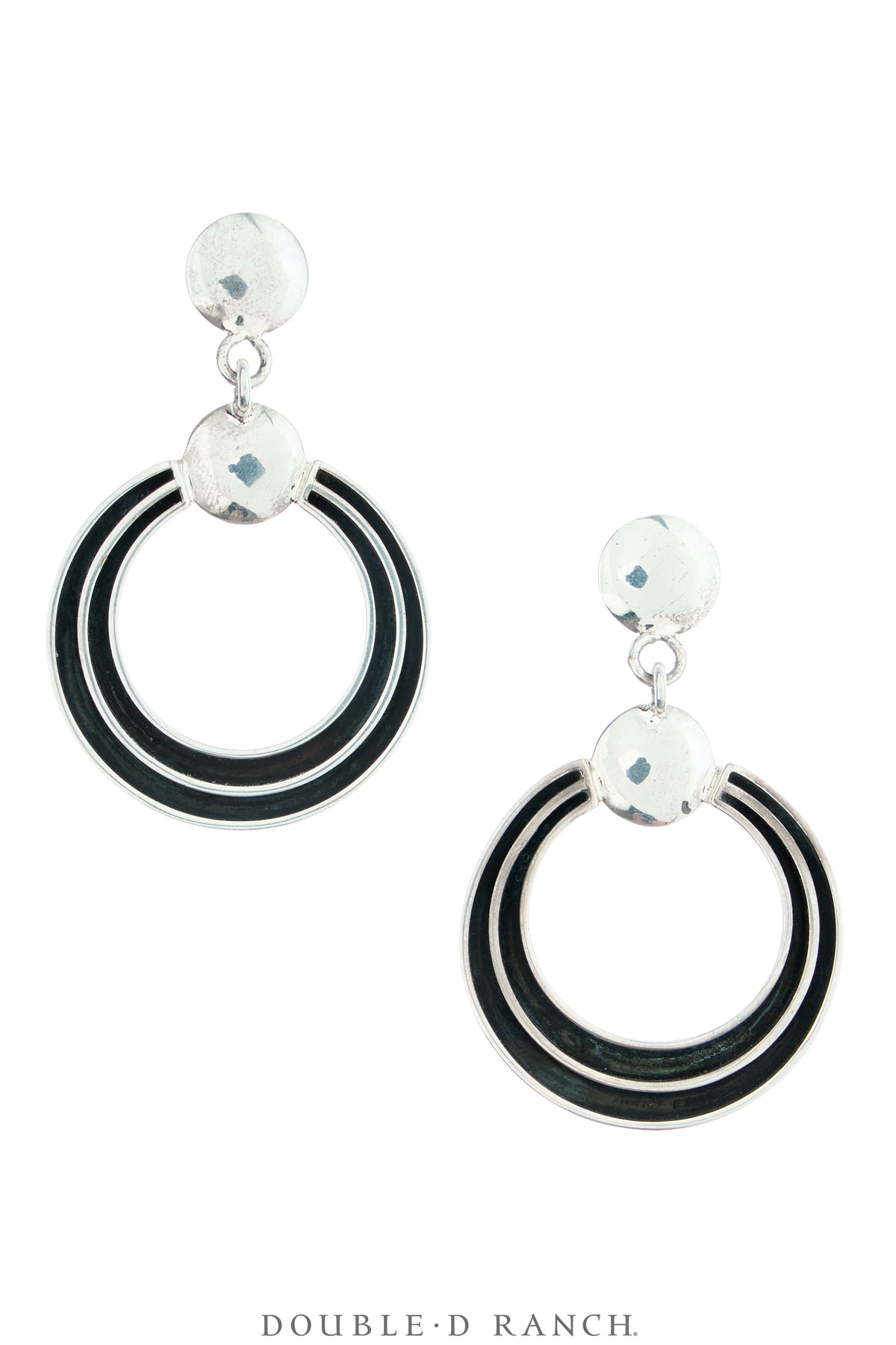 Earrings, Dangle, Sterling Silver, Hoops, Hallmark, Contemporary, 2258