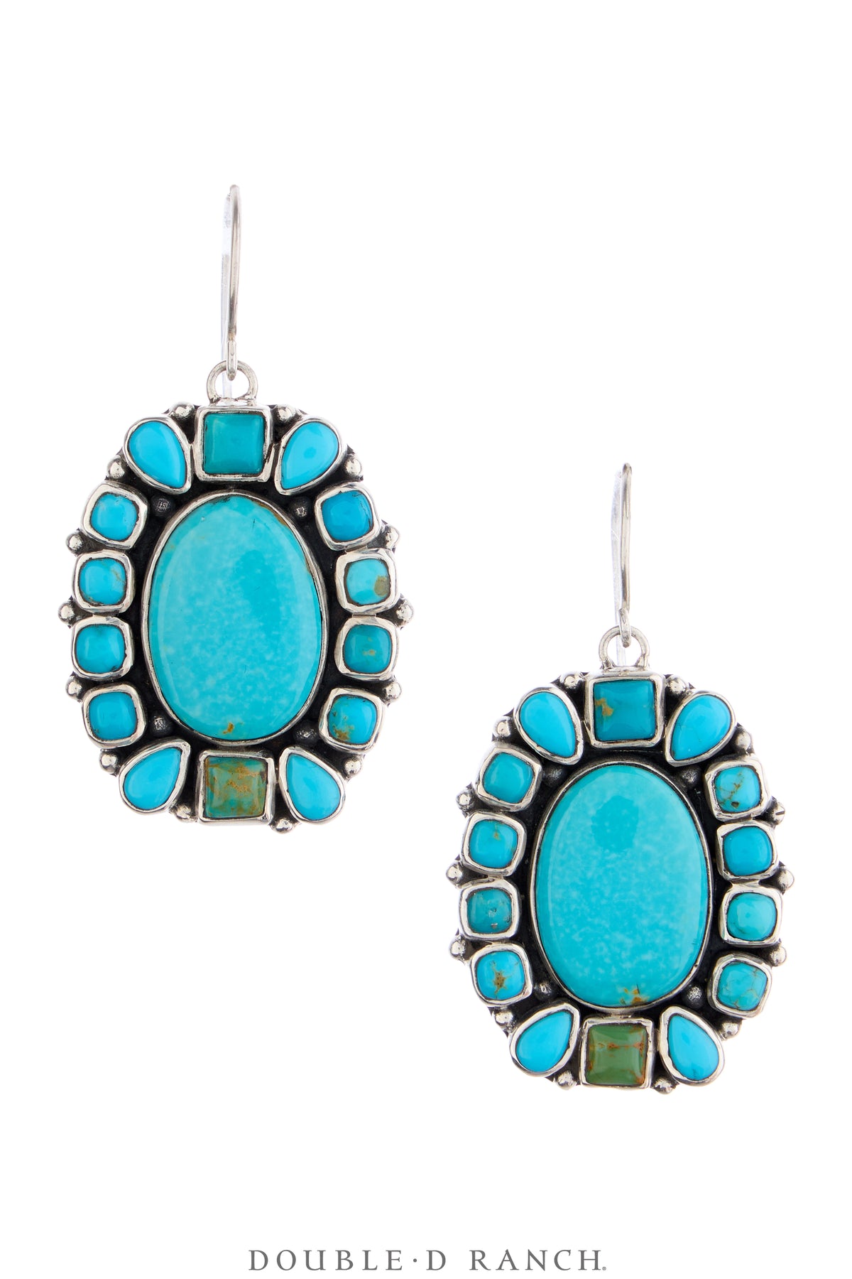 Earrings, Cluster, Turquoise, Hallmark, Contemporary, 2268