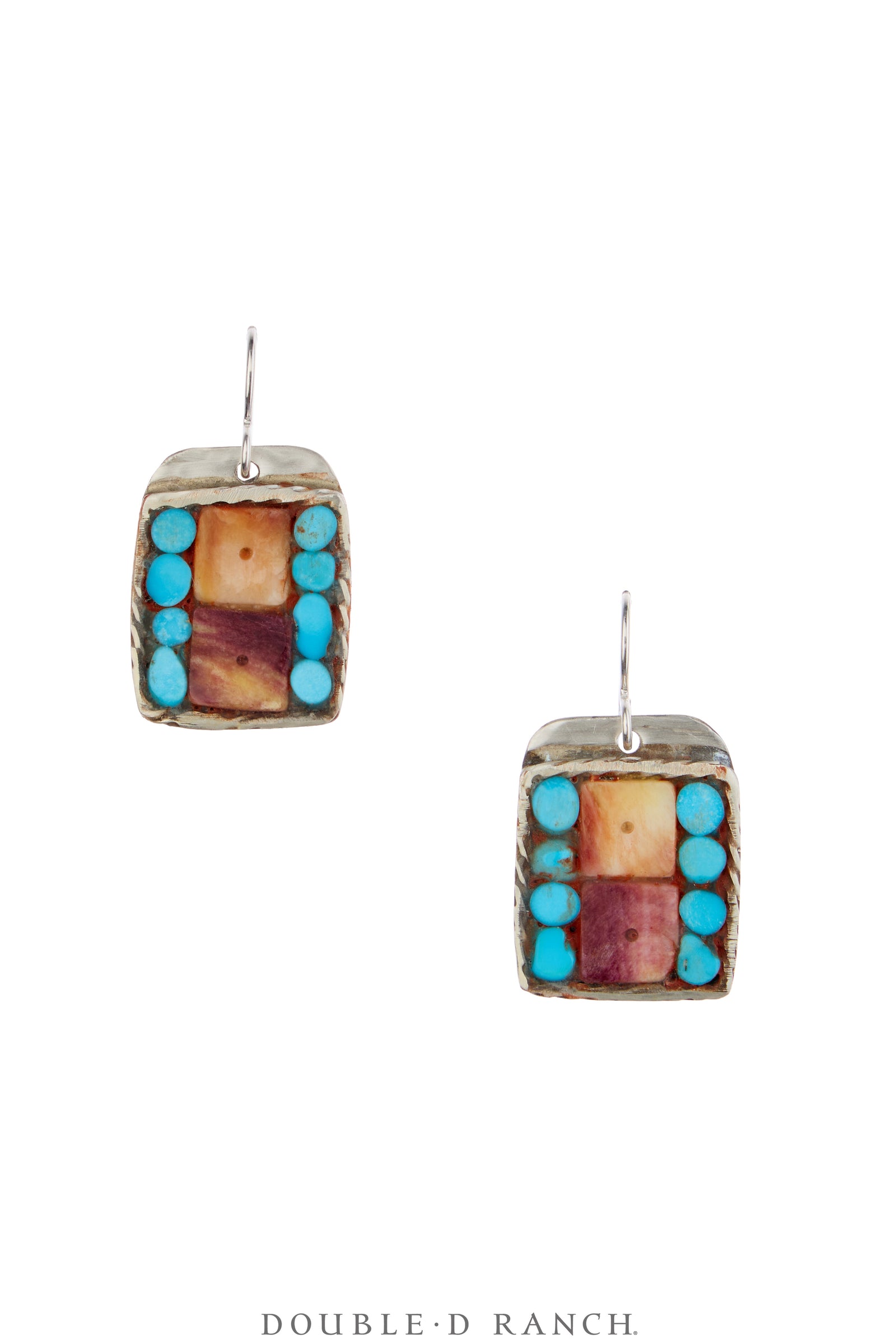 Earrings, Inlay, Turquoise, Artisan Charlie Favour, Contemporary, 2274