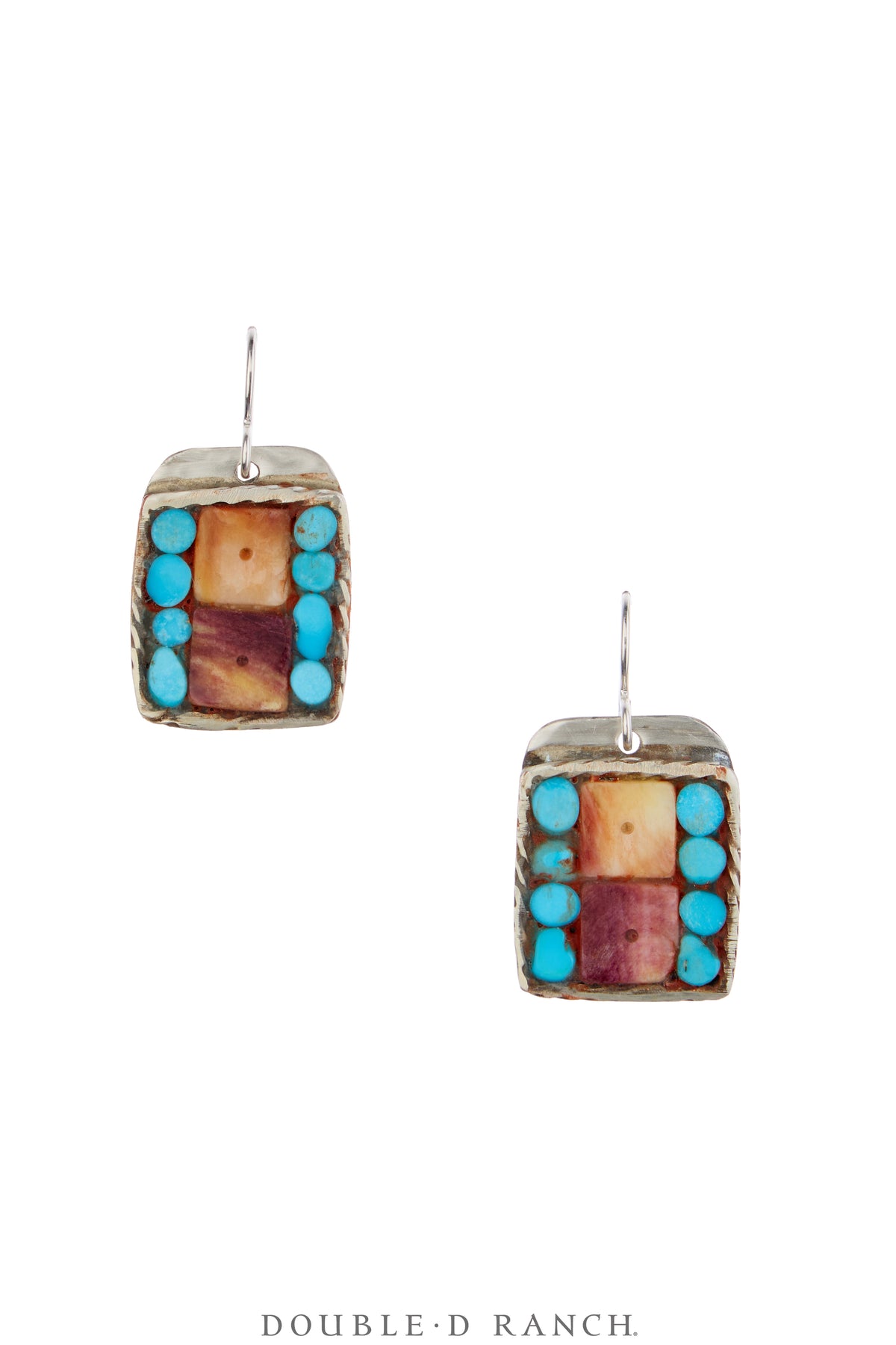 Earrings, Inlay, Turquoise, Artisan Charlie Favour, Contemporary, 2274