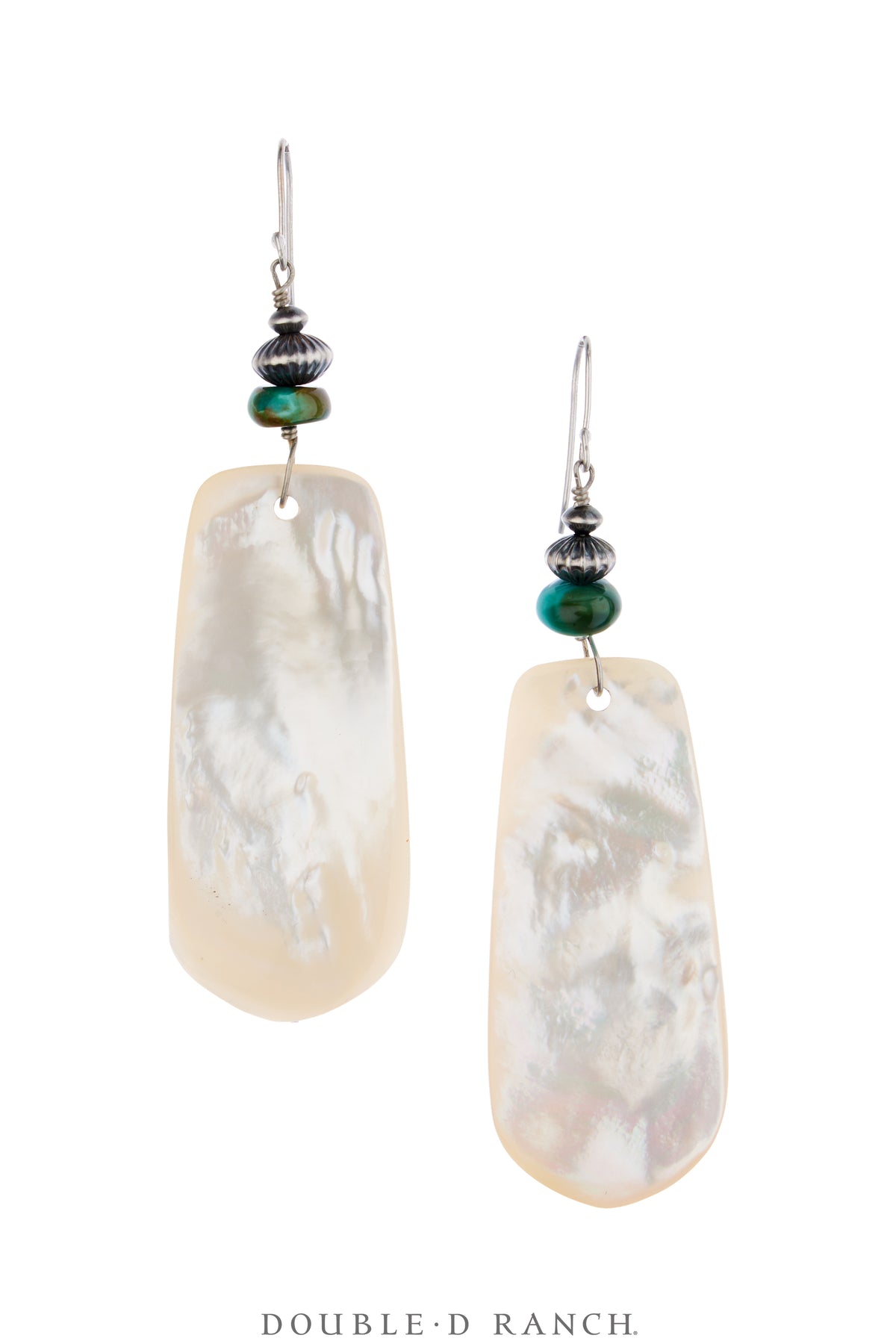 Earrings, Slab, Abalone & Turquoise, Artisan, Contemporary, 2283