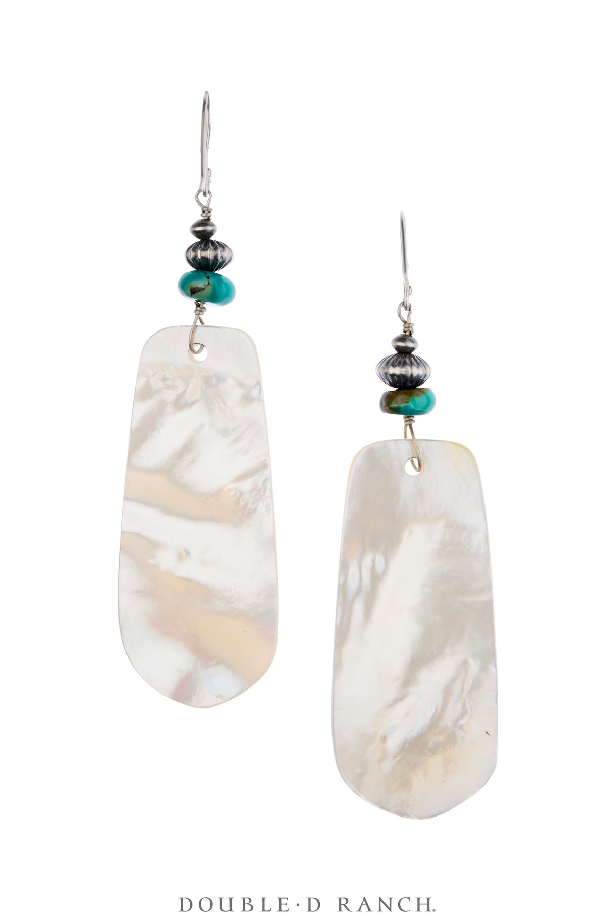 Earrings, Slab, Abalone & Turquoise, Artisan, Contemporary, 2283