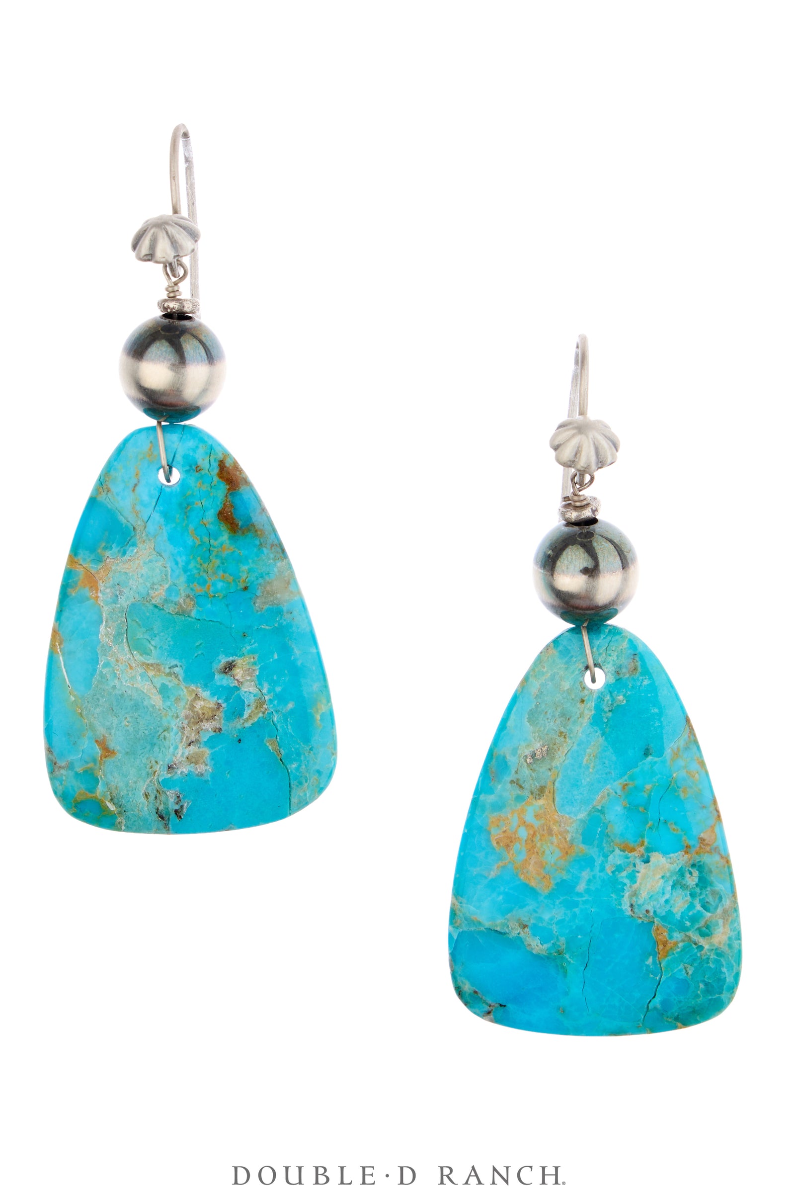 Earrings, Slab, Turquoise, Artisan, Contemporary, 2291