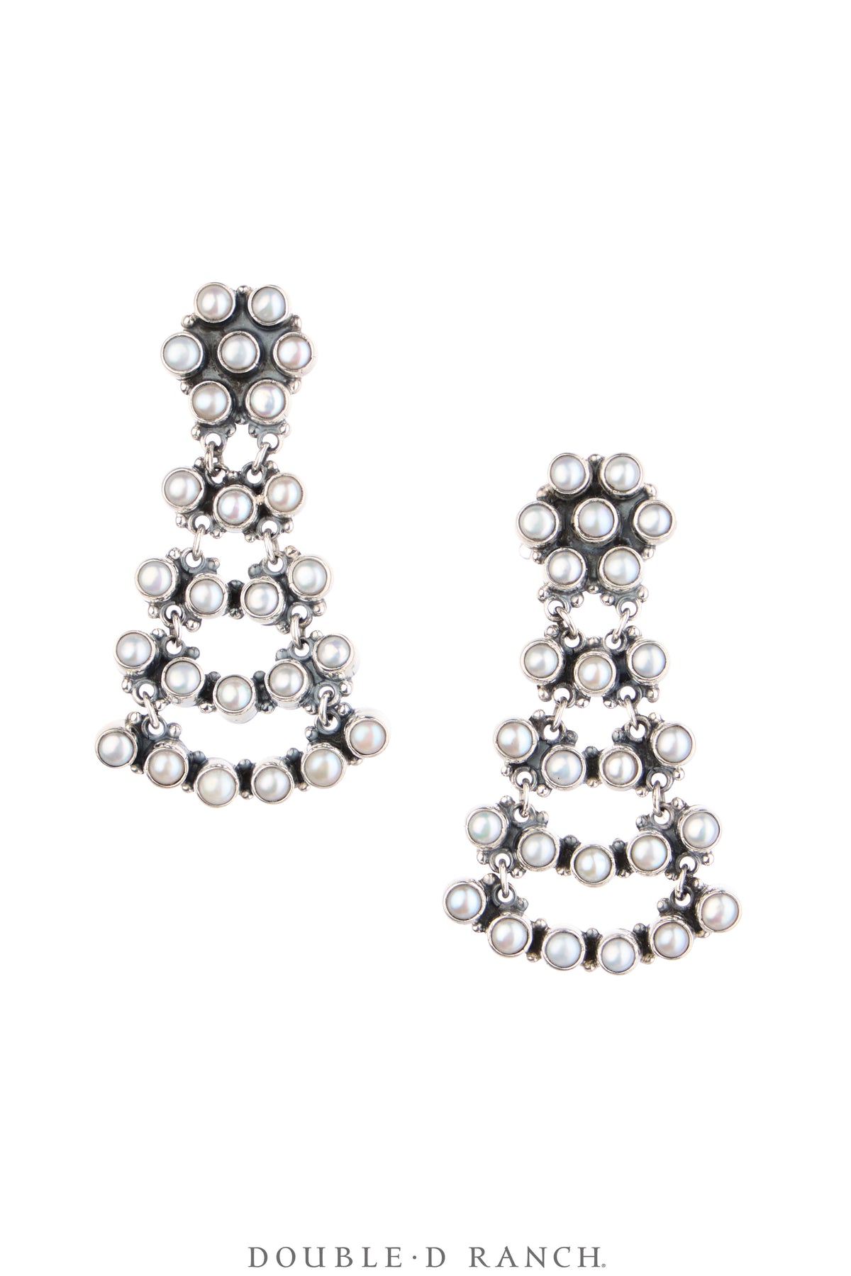 Earrings, Federico, Chandelier, Mother of Pearl, Hallmark, Contemporary, 2314