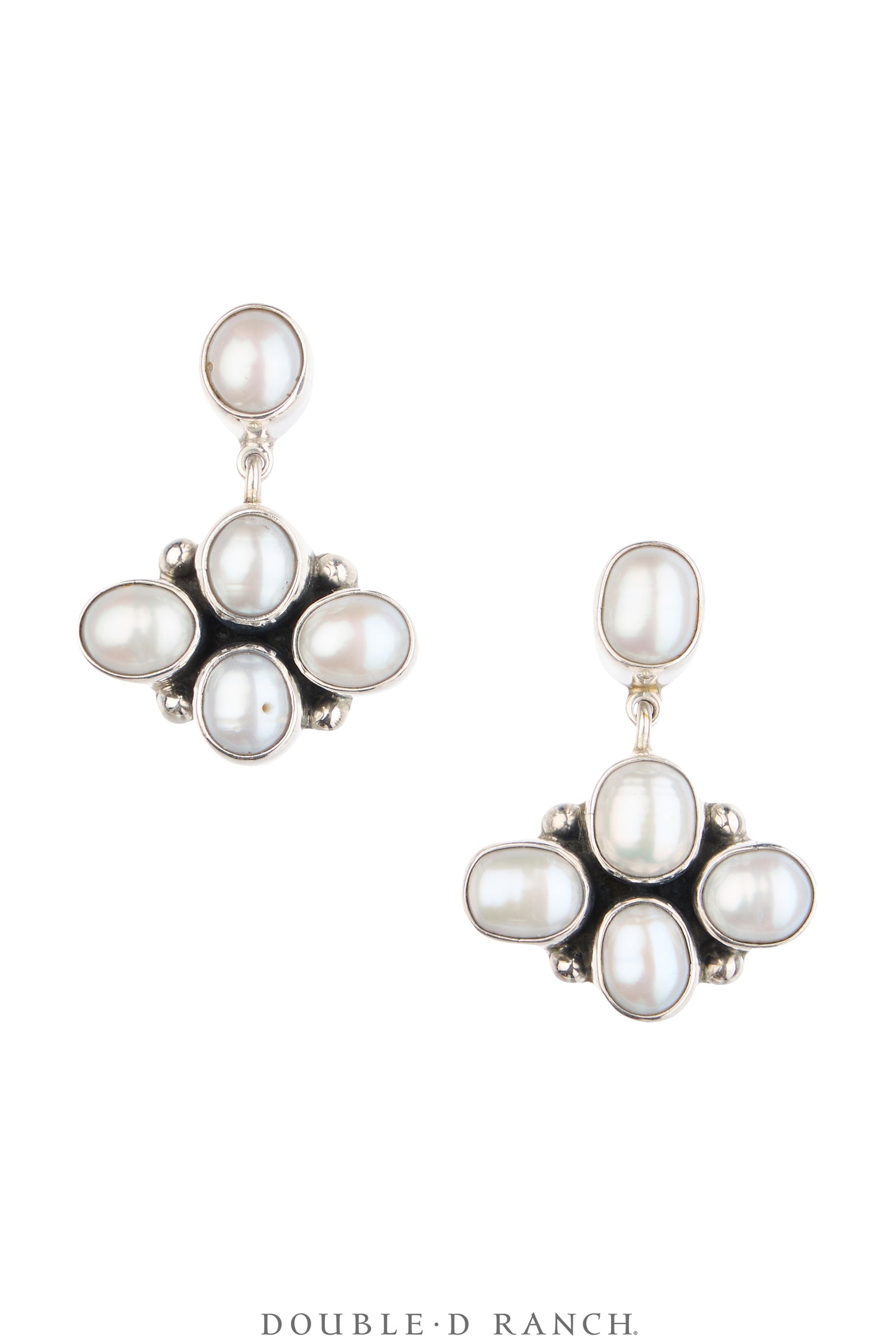 Earrings, Federico, Cluster, Mother of Pearl, Hallmark, Contemporary, 2315