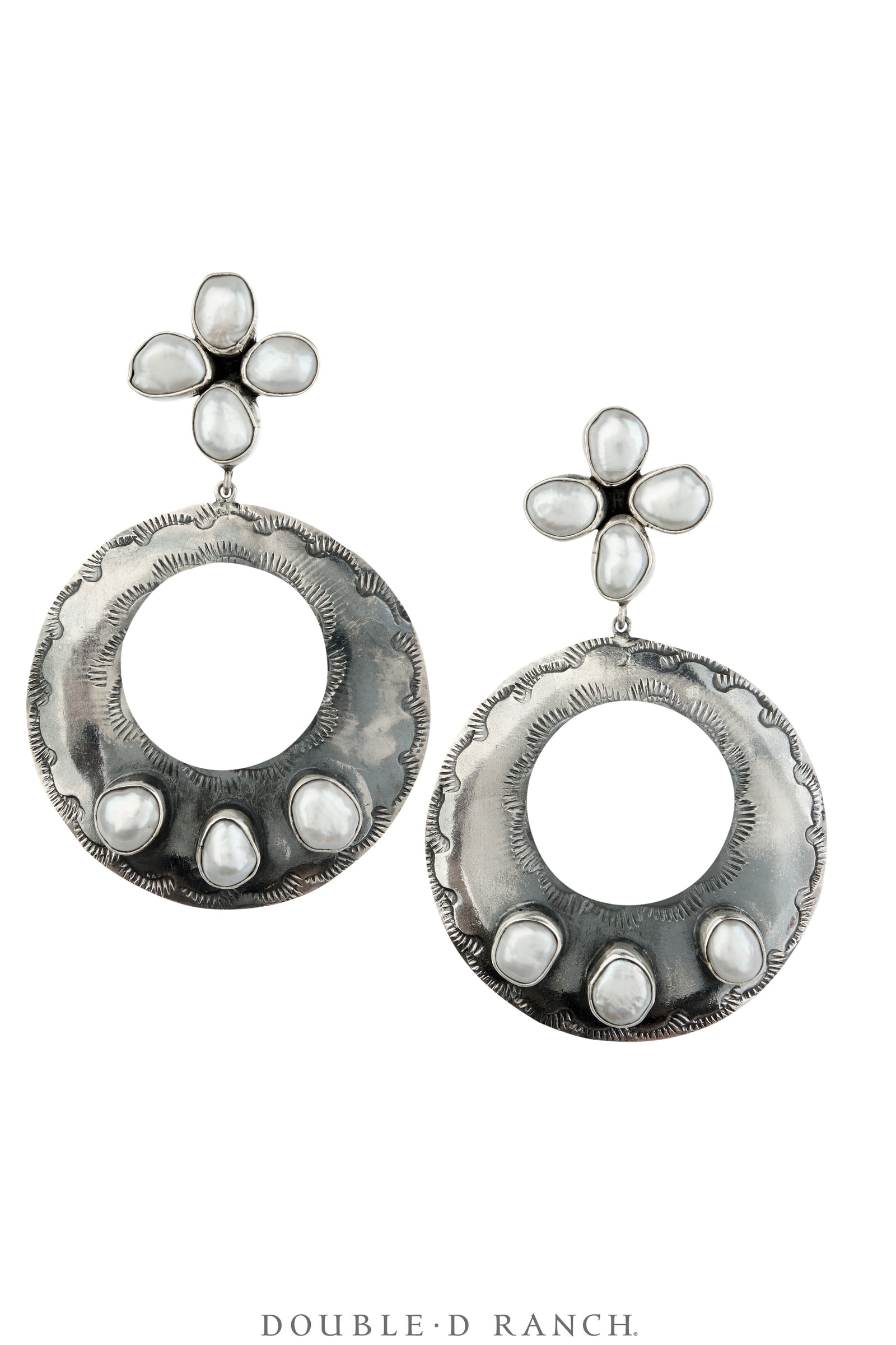 Earrings, Federico, Hoop, Mother of Pearl, Hallmark, Contemporary, 2329